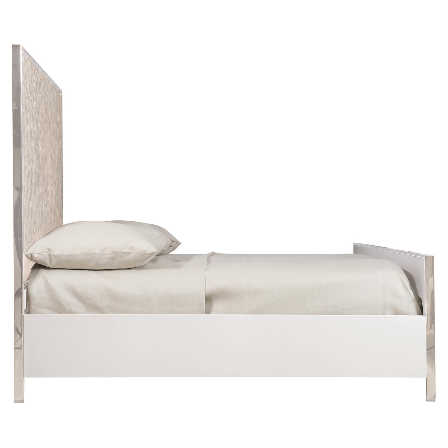 Bernhardt Furniture Helios Panel Bed King in Pure White