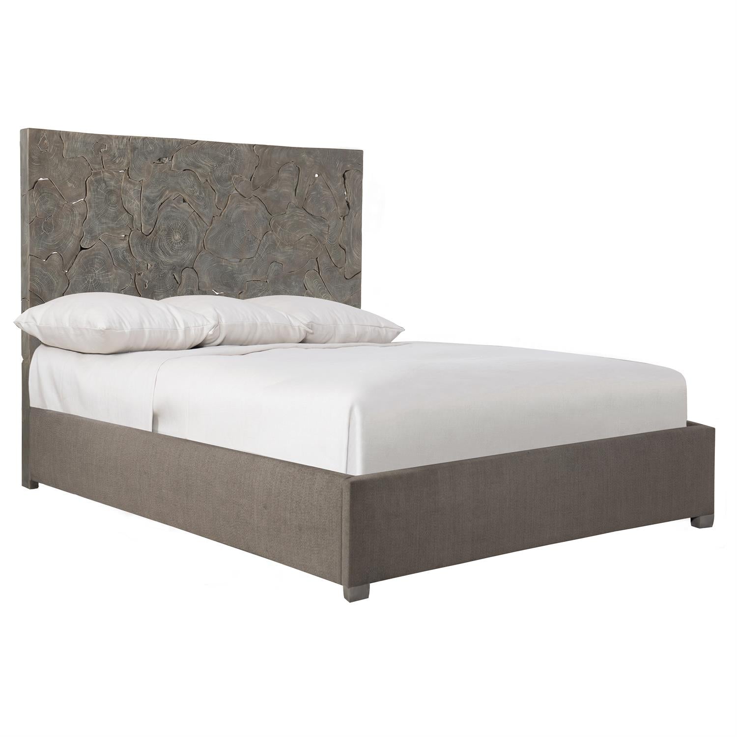 Bernhardt Furniture Calavaras Fabric Panel Bed King Express Ship in Truffle