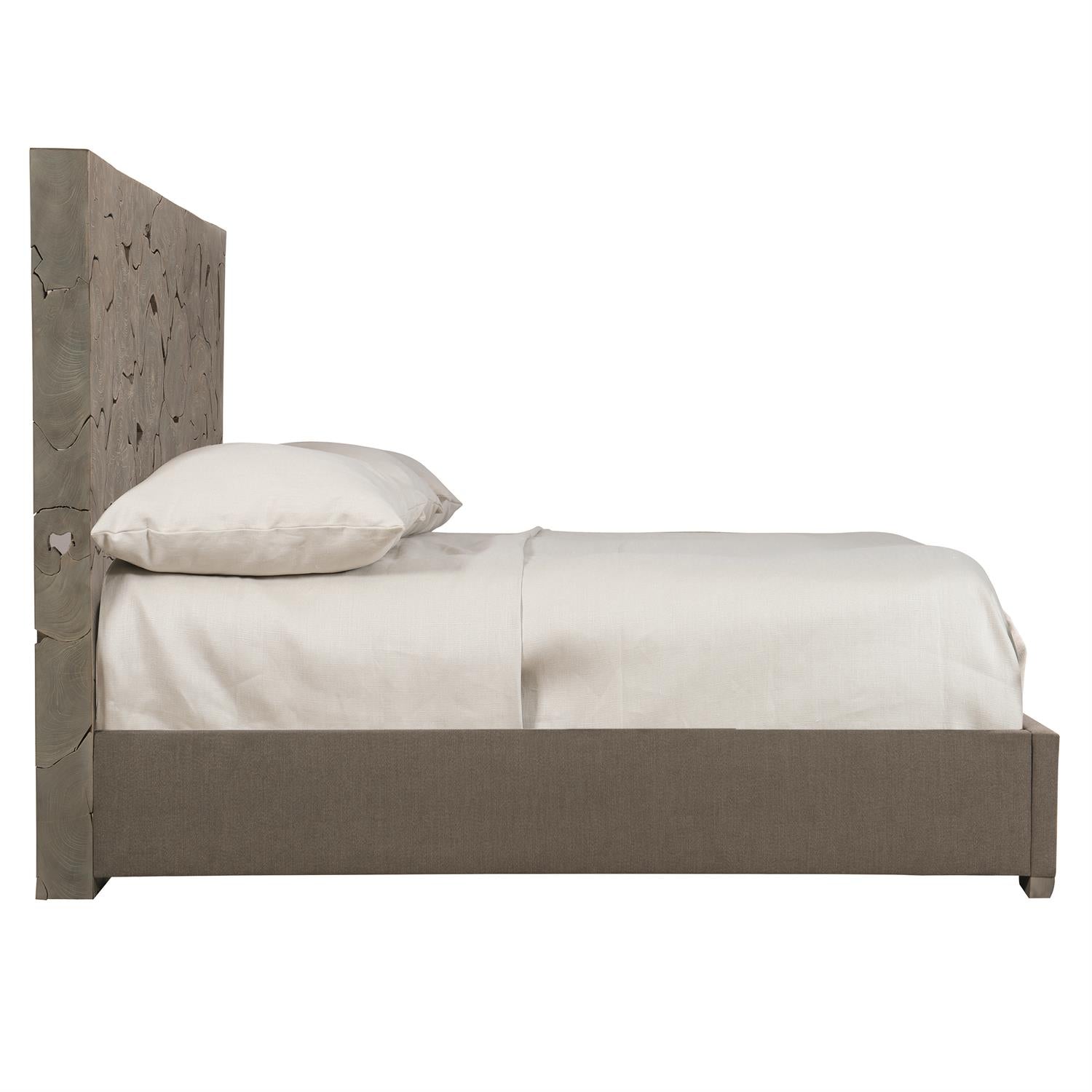 Bernhardt Furniture Calavaras Fabric Panel Bed King Express Ship in Truffle