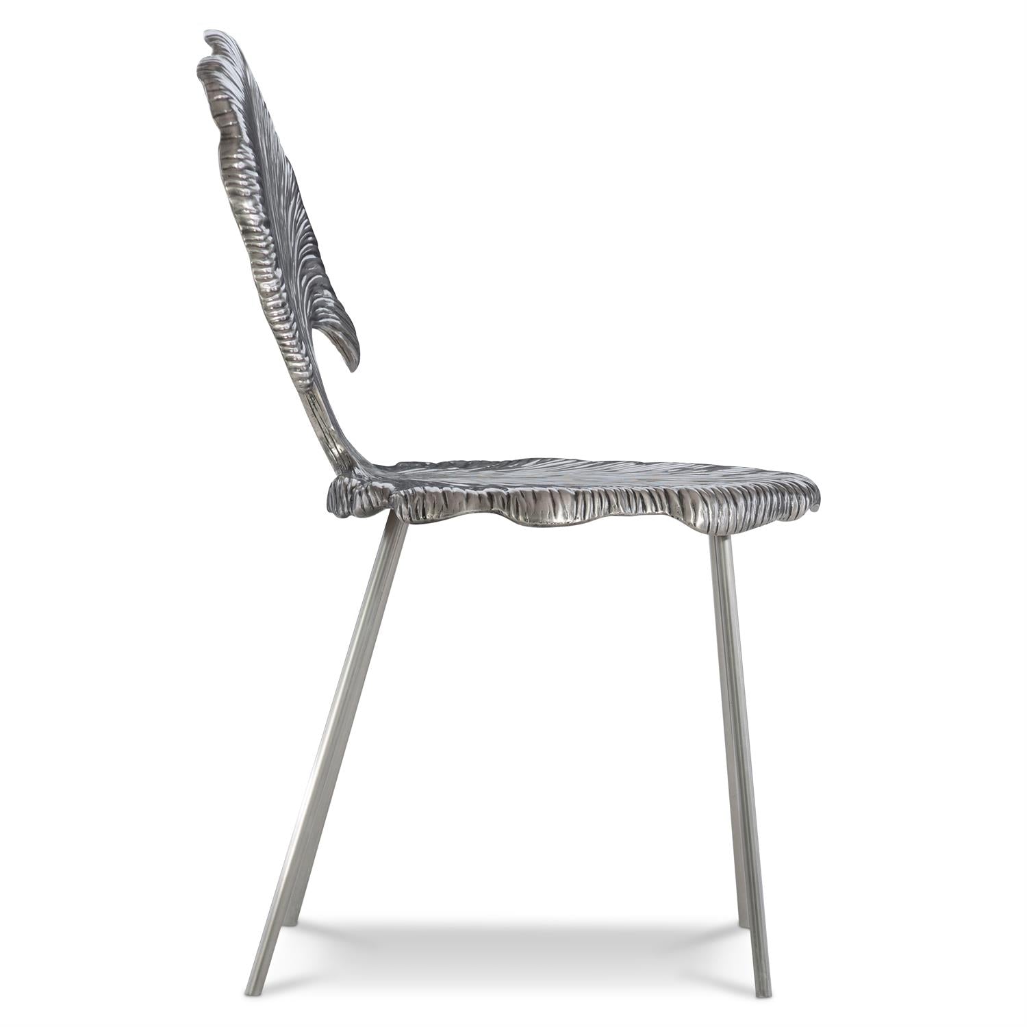 Bernhardt Furniture Felicity Side Chair in Shiny Nickel