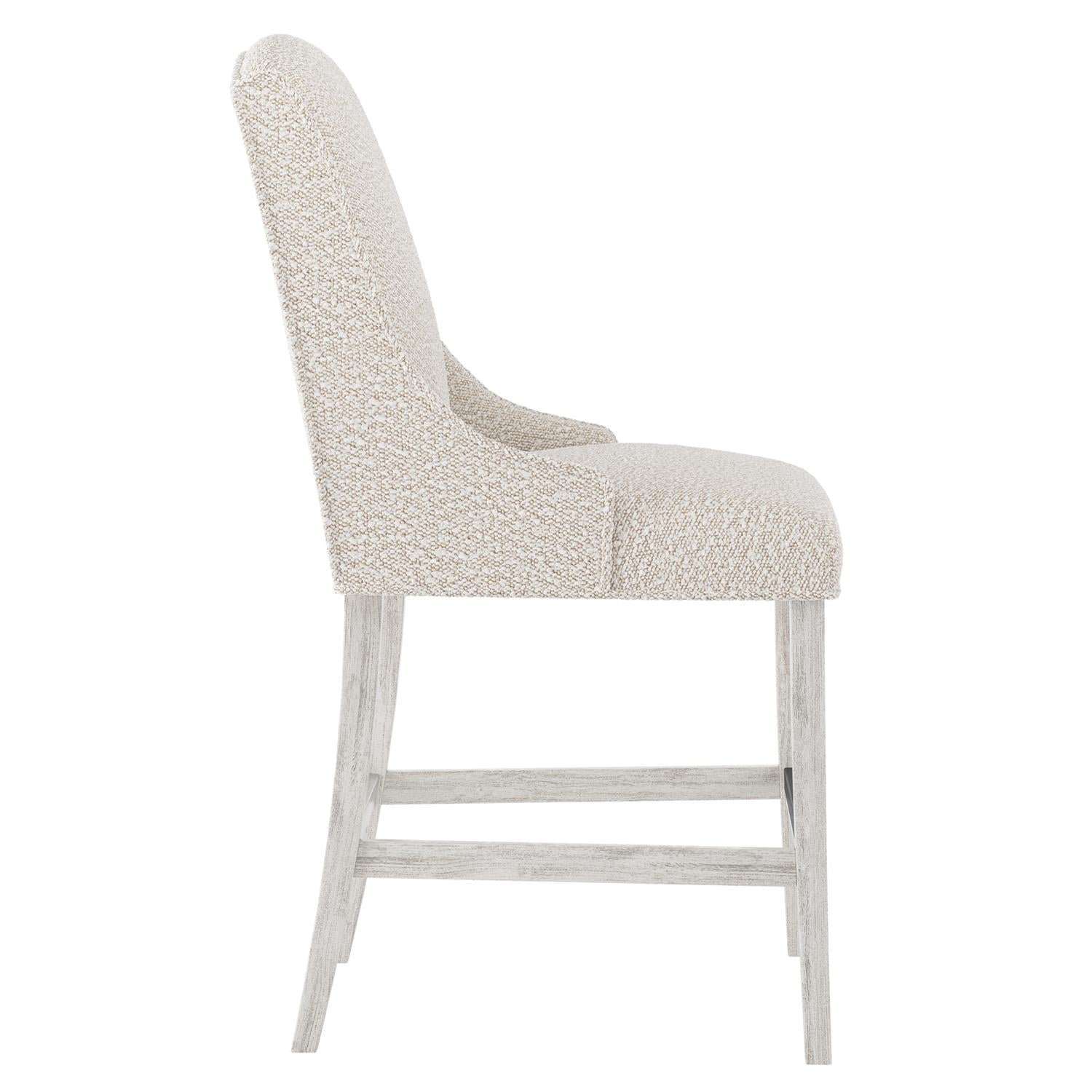 Bernhardt Furniture Slope Fabric Counter Stool in Glacier White