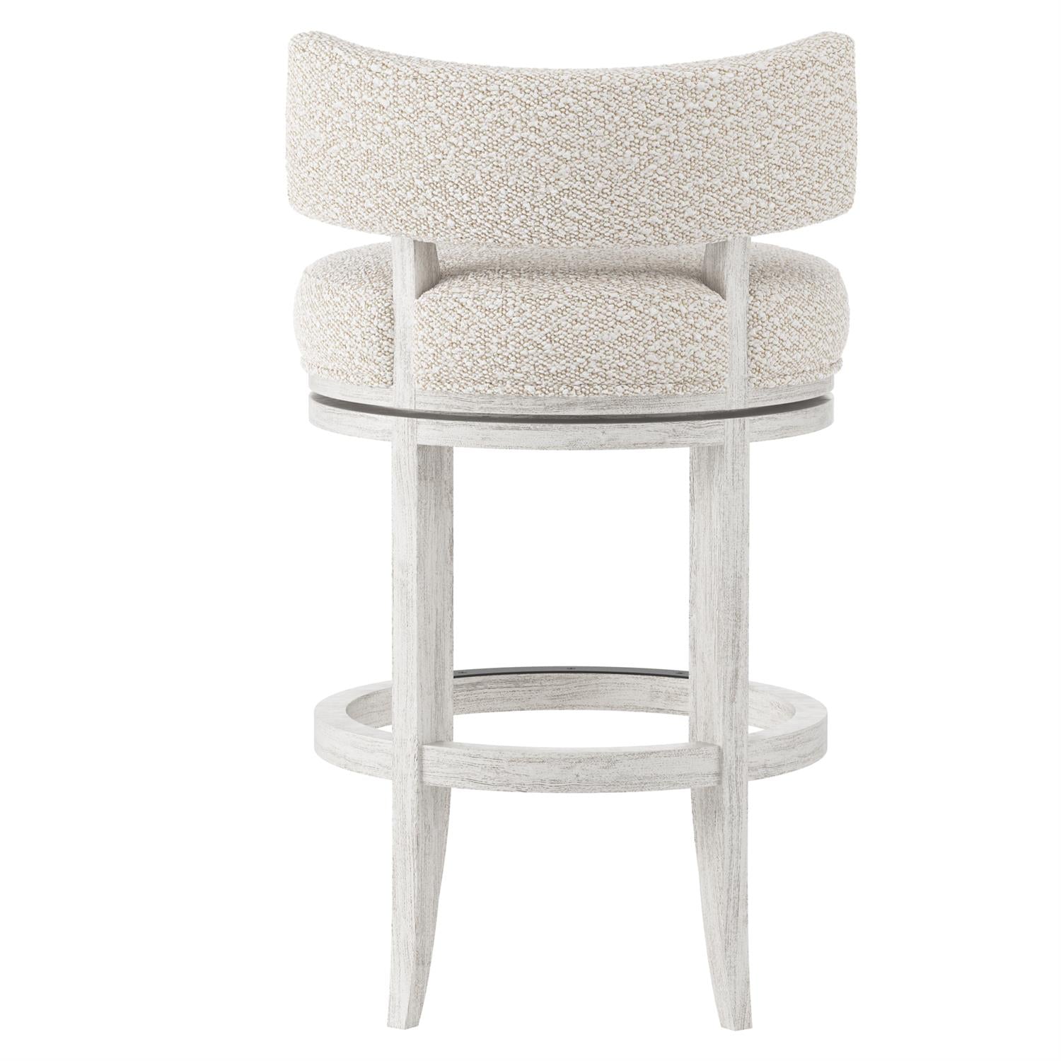 Bernhardt Furniture Hirsch Fabric Counter Stool in Glacier White