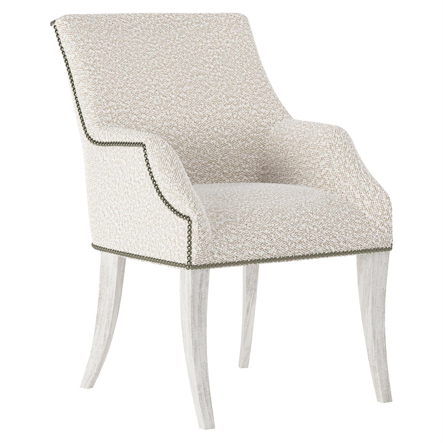 Bernhardt Furniture Keeley Fabric Arm Chair in Glacier White