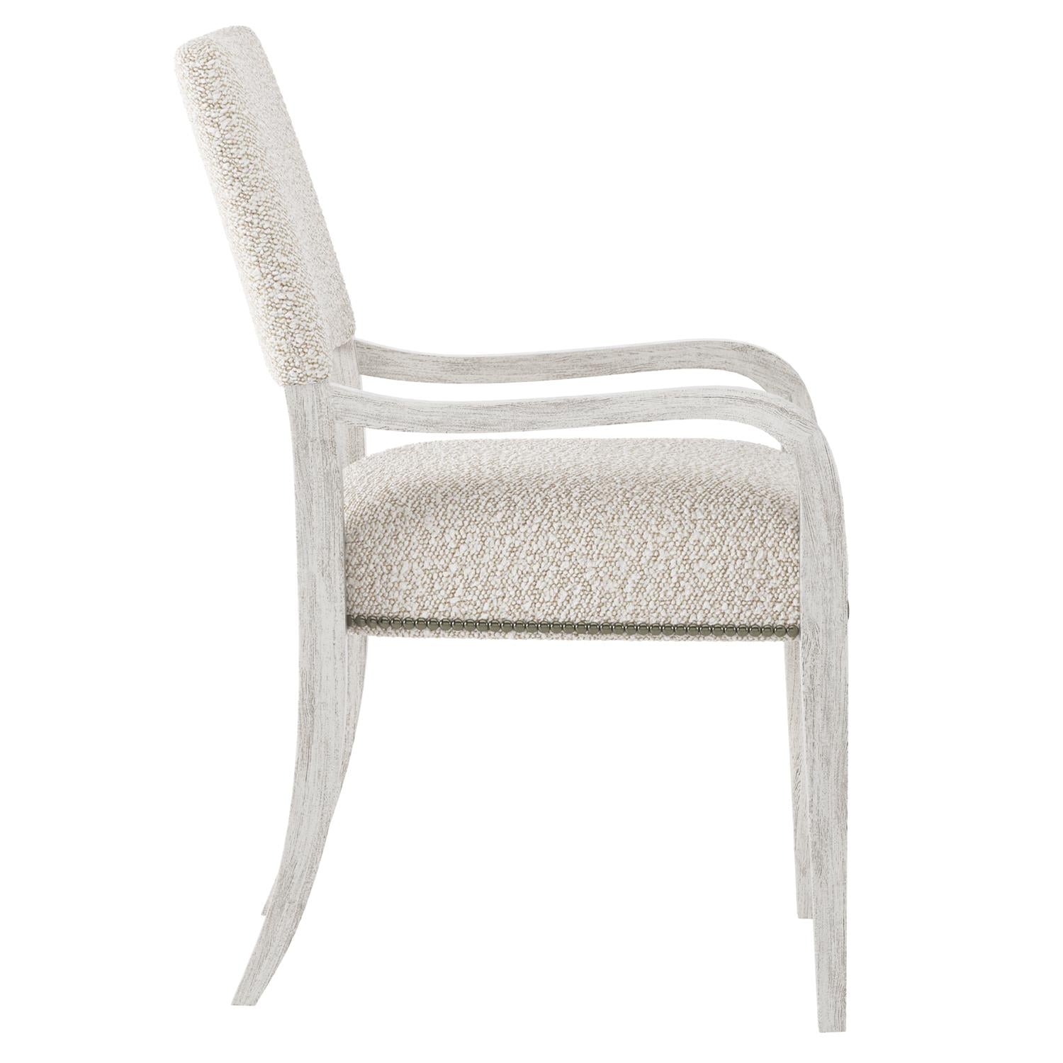 Bernhardt Furniture Moore Fabric Arm Chair in Glacier White