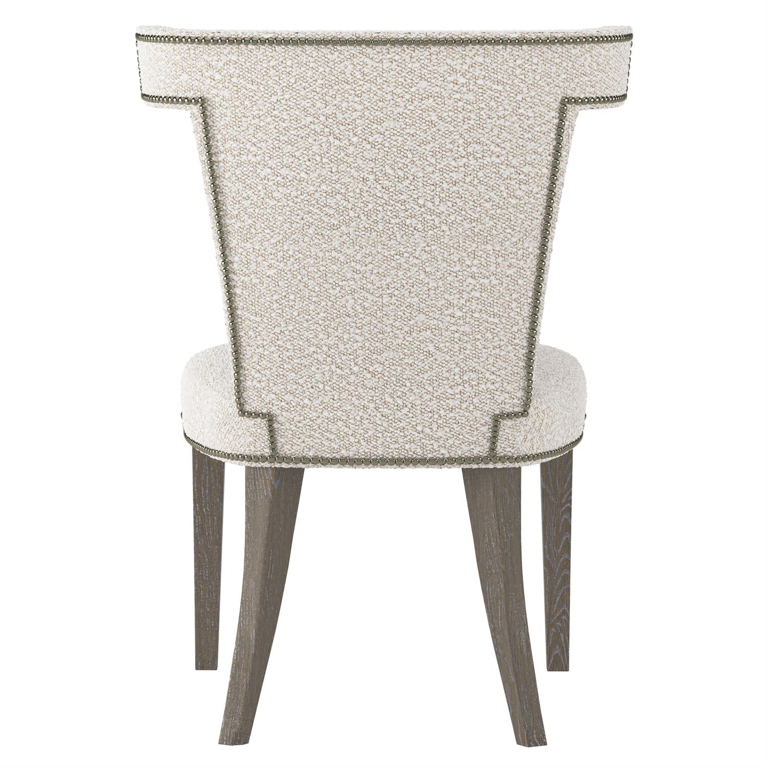 Bernhardt Furniture Remy Fabric Side Chair in White/Portobello