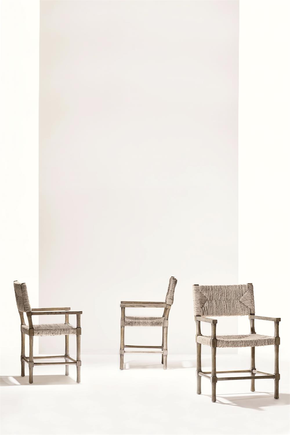 Bernhardt Furniture Palma Arm Chair in Rustic Grey