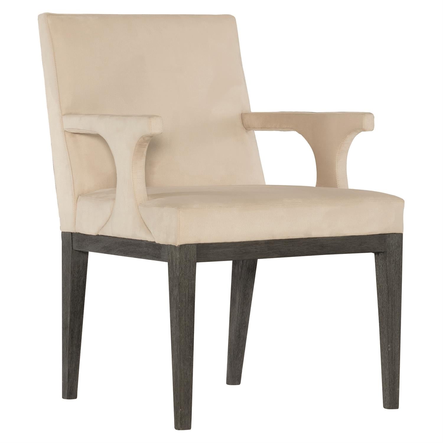 Bernhardt Furniture Staley Fabric Arm Chair in Ivory/Midnight Black