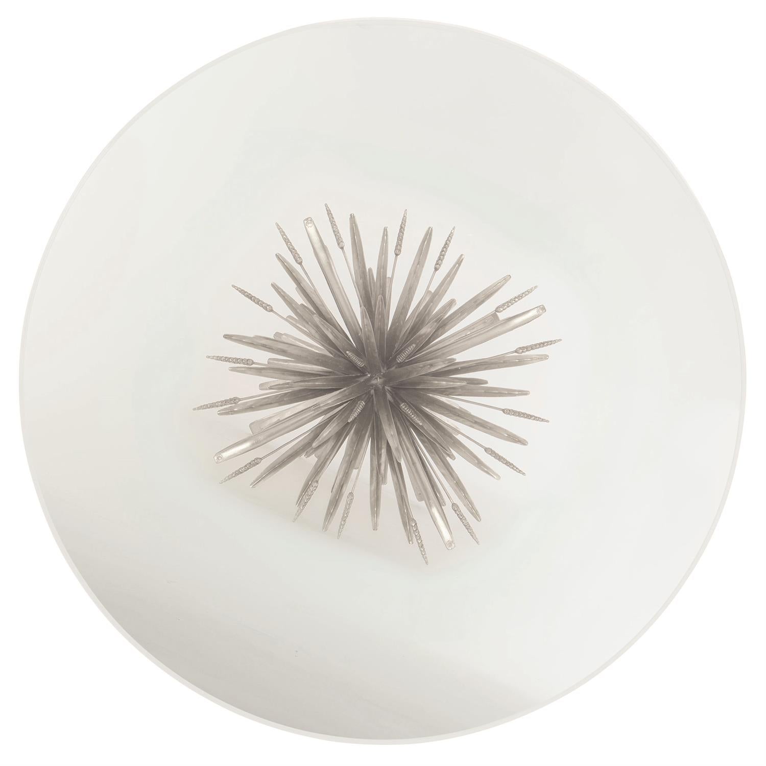 Bernhardt Furniture Somerset 54" Round Dining Table in Silver Leaf