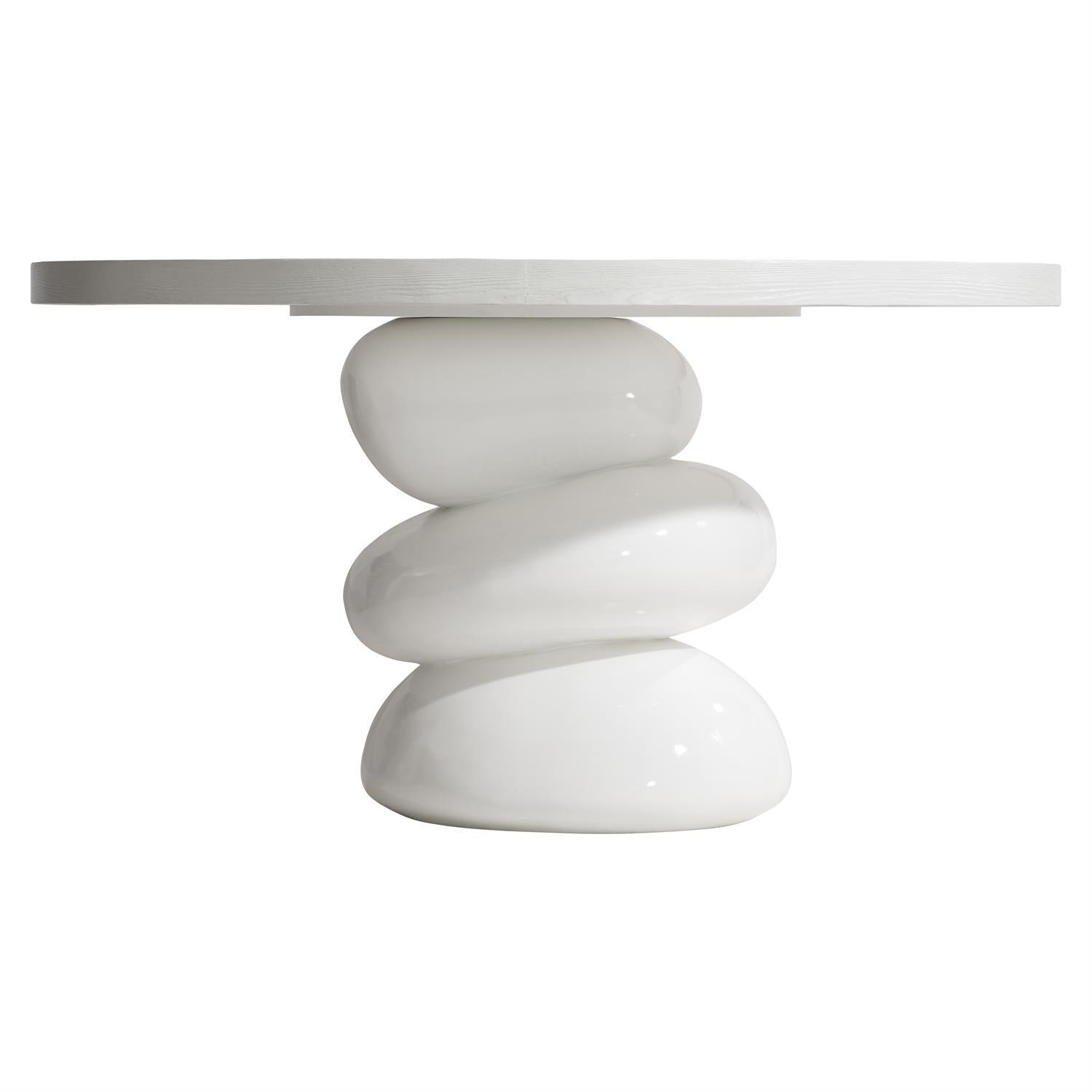 Bernhardt Furniture Navar Round Dining Table in Glossy Azucar