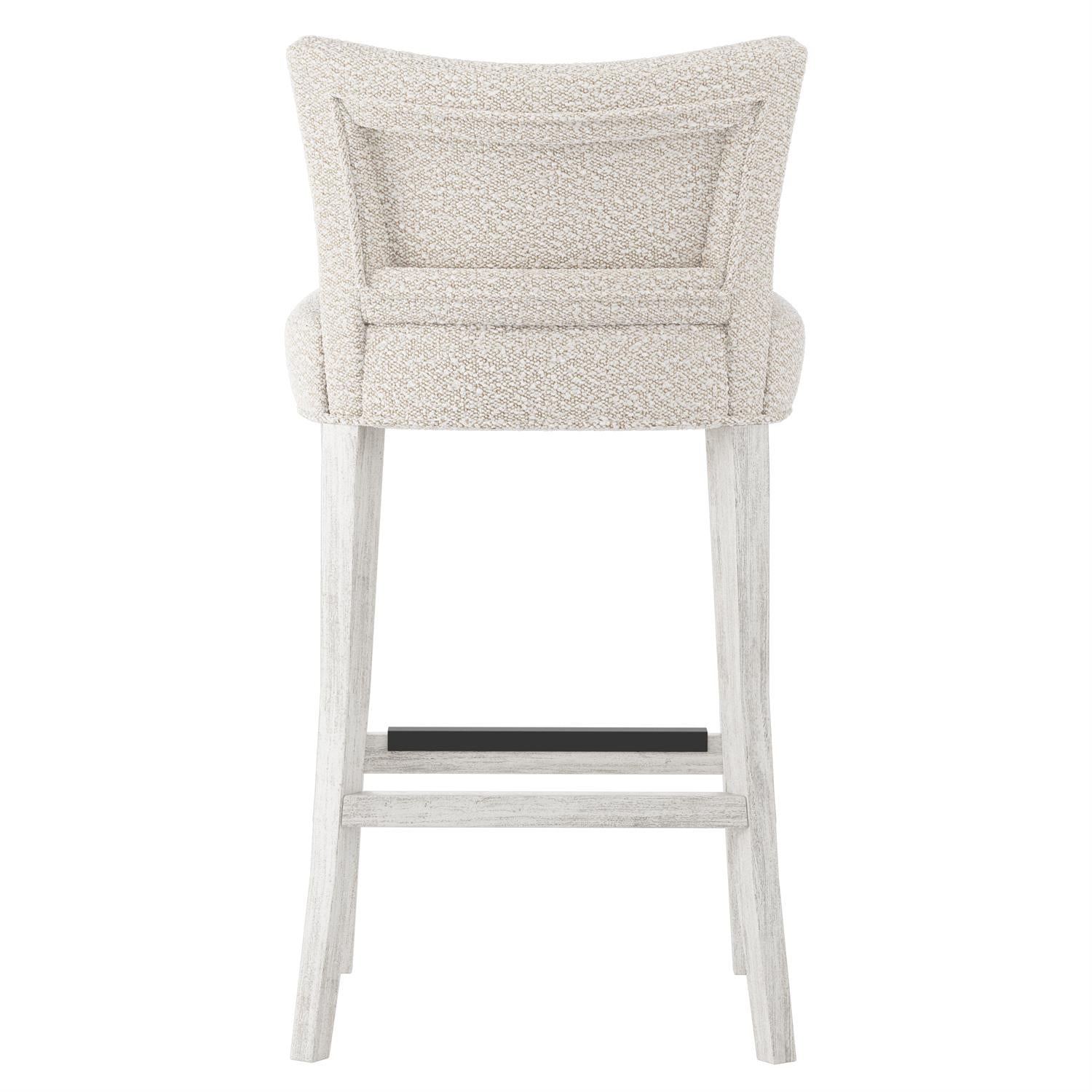 Bernhardt Furniture Giles Fabric Bar Stool in Glacier White
