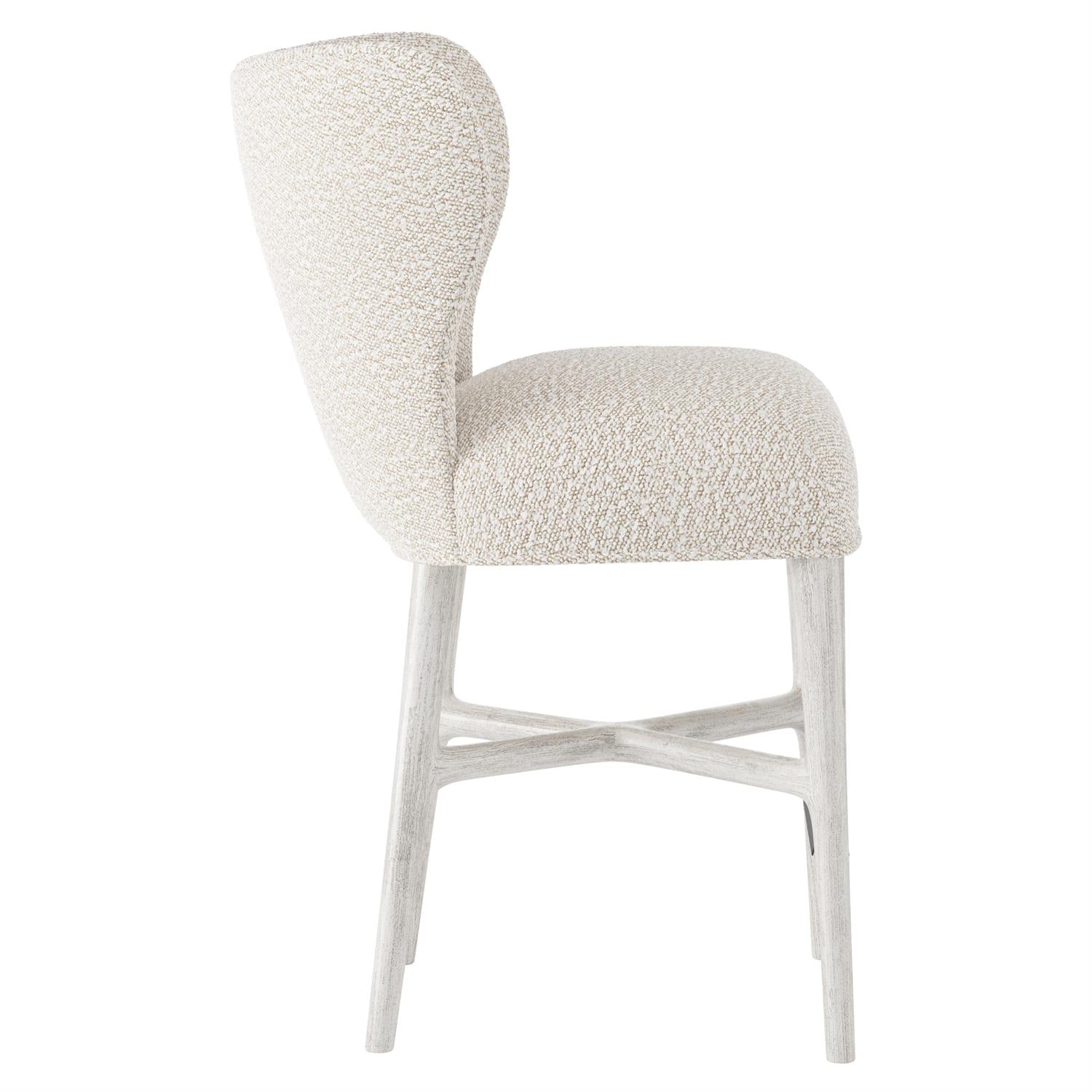 Bernhardt Furniture Kemp Fabric Counter Stool in Glacier White