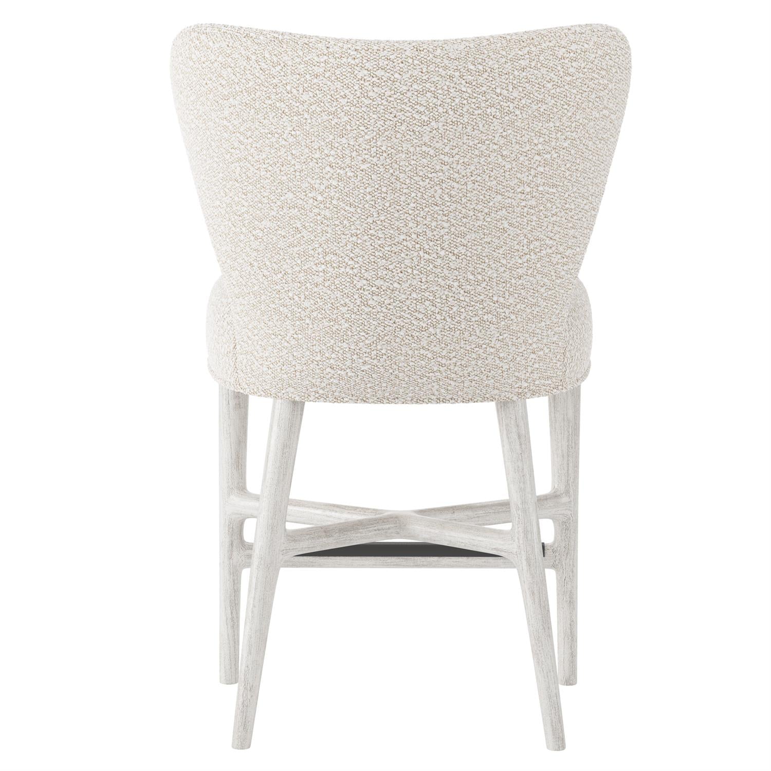 Bernhardt Furniture Kemp Fabric Counter Stool in Glacier White