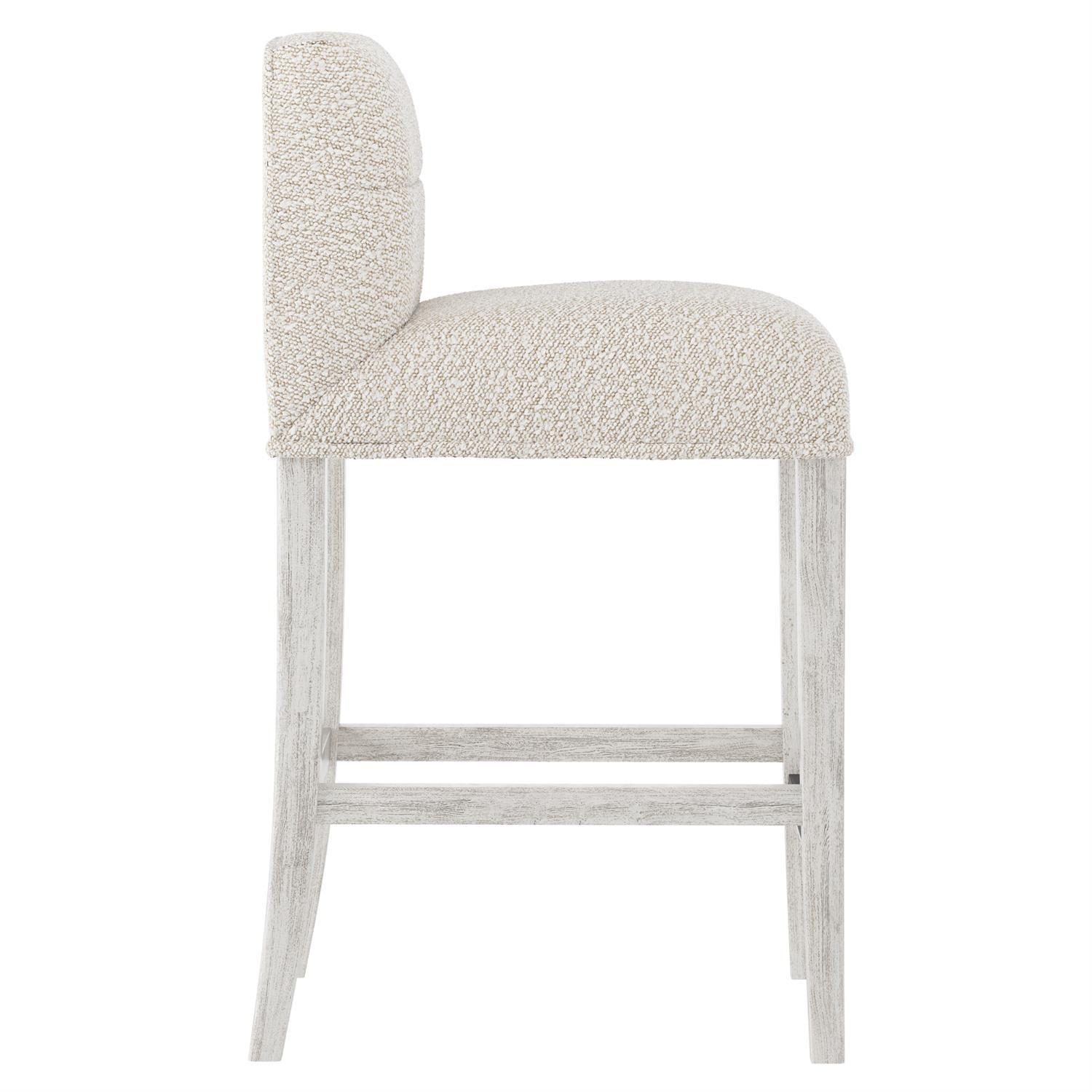 Bernhardt Furniture Hyde Fabric Bar Stool in Glacier White