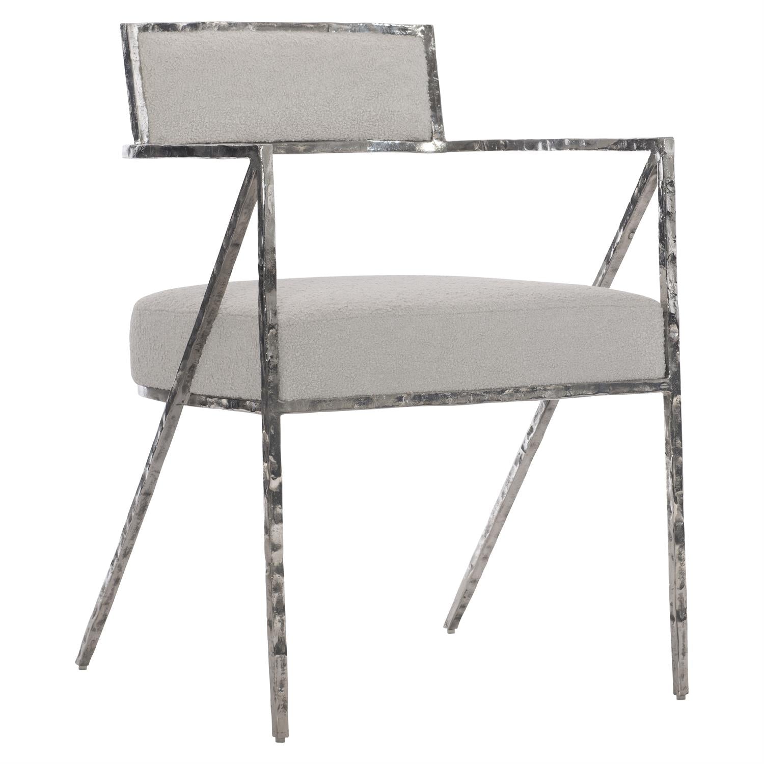 Bernhardt Furniture Torres Fabric Arm Chair in Silver