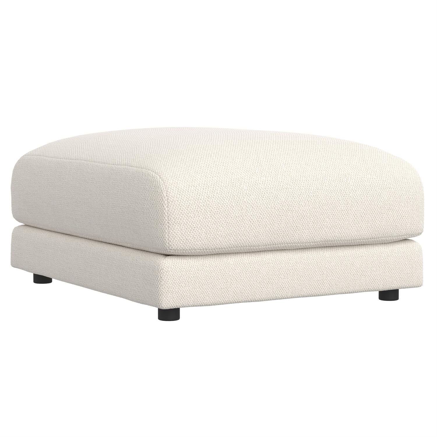Bernhardt Furniture Rylan Fabric Bumper Ottoman in Ivory