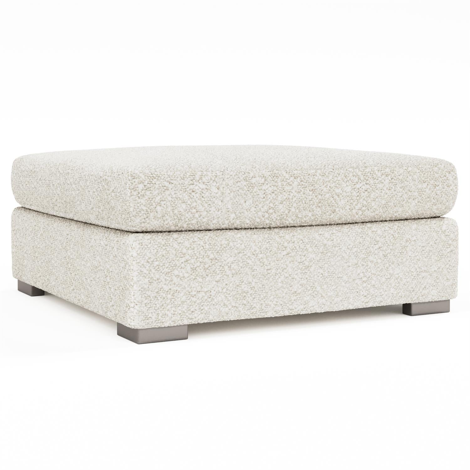Bernhardt Furniture Helena Fabric Bumper Ottoman in Ivory