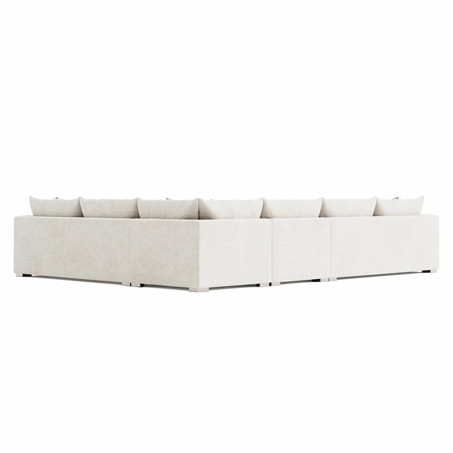 Bernhardt Furniture Helena Fabric 4 Piece Sectional in White