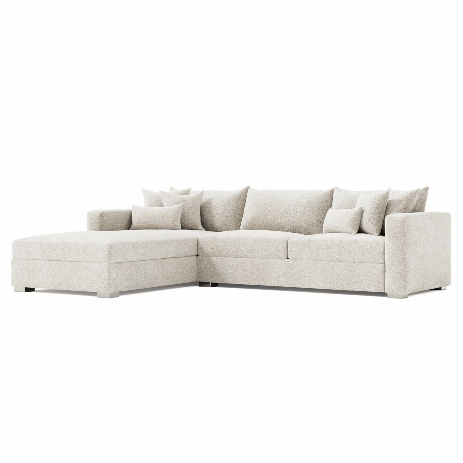 Bernhardt Furniture Helena Fabric LAF Sectional in White