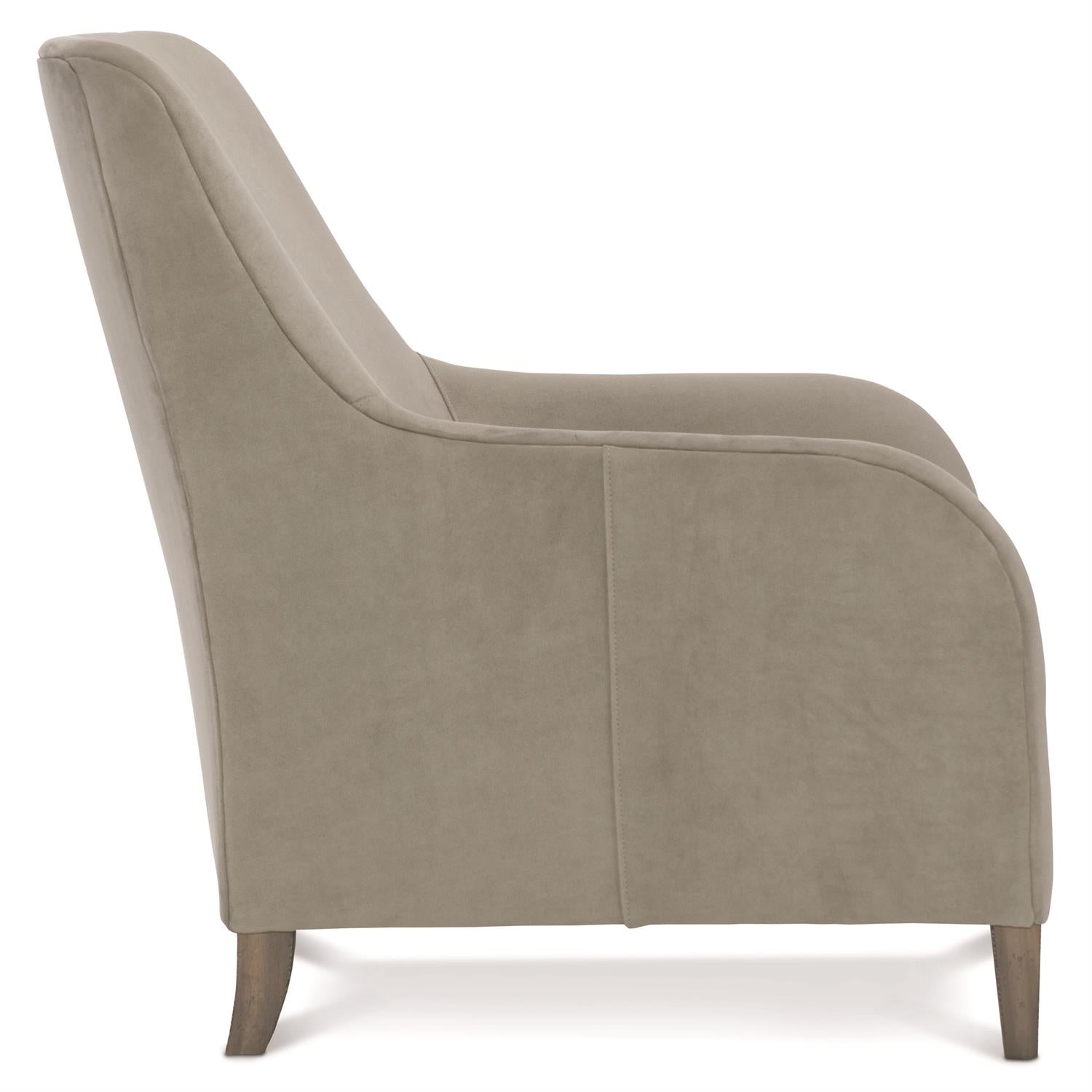 Bernhardt Furniture Naomi Leather Chair in Aged Grey