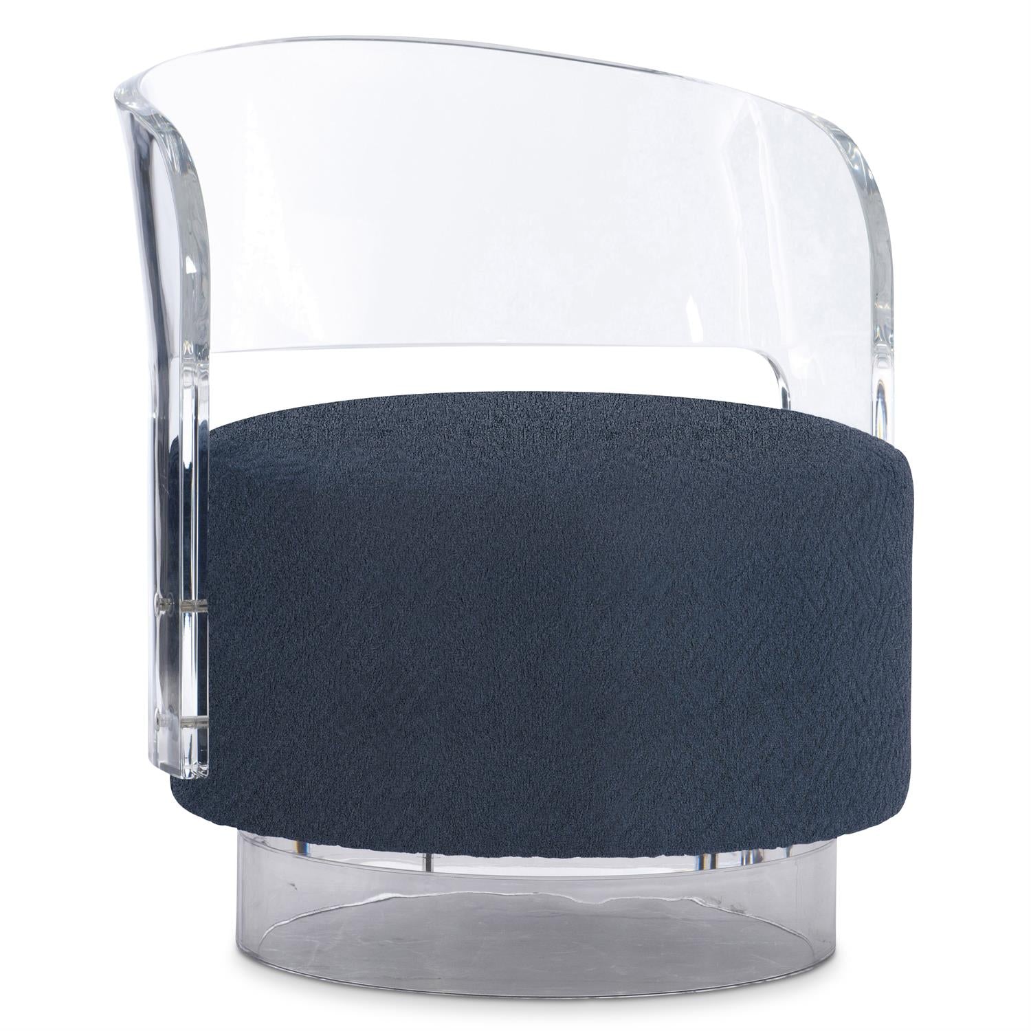 Bernhardt Furniture Angelina Fabric Swivel Chair in Blue