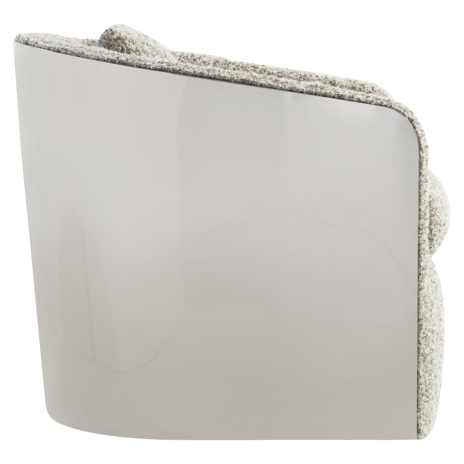 Bernhardt Furniture Alana Fabric Swivel Chair in Off-White