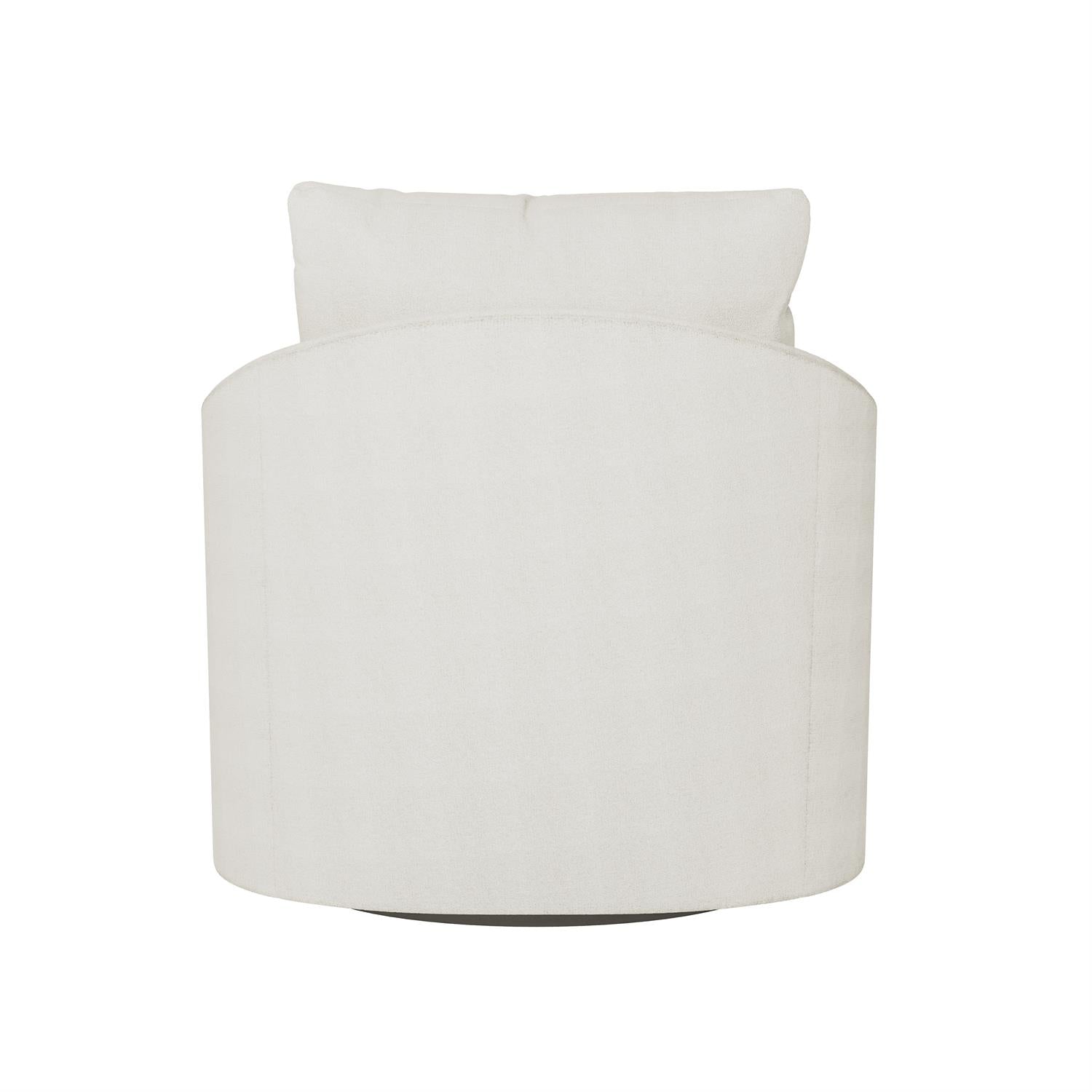 Bernhardt Furniture Astoria Fabric Swivel Chair in White