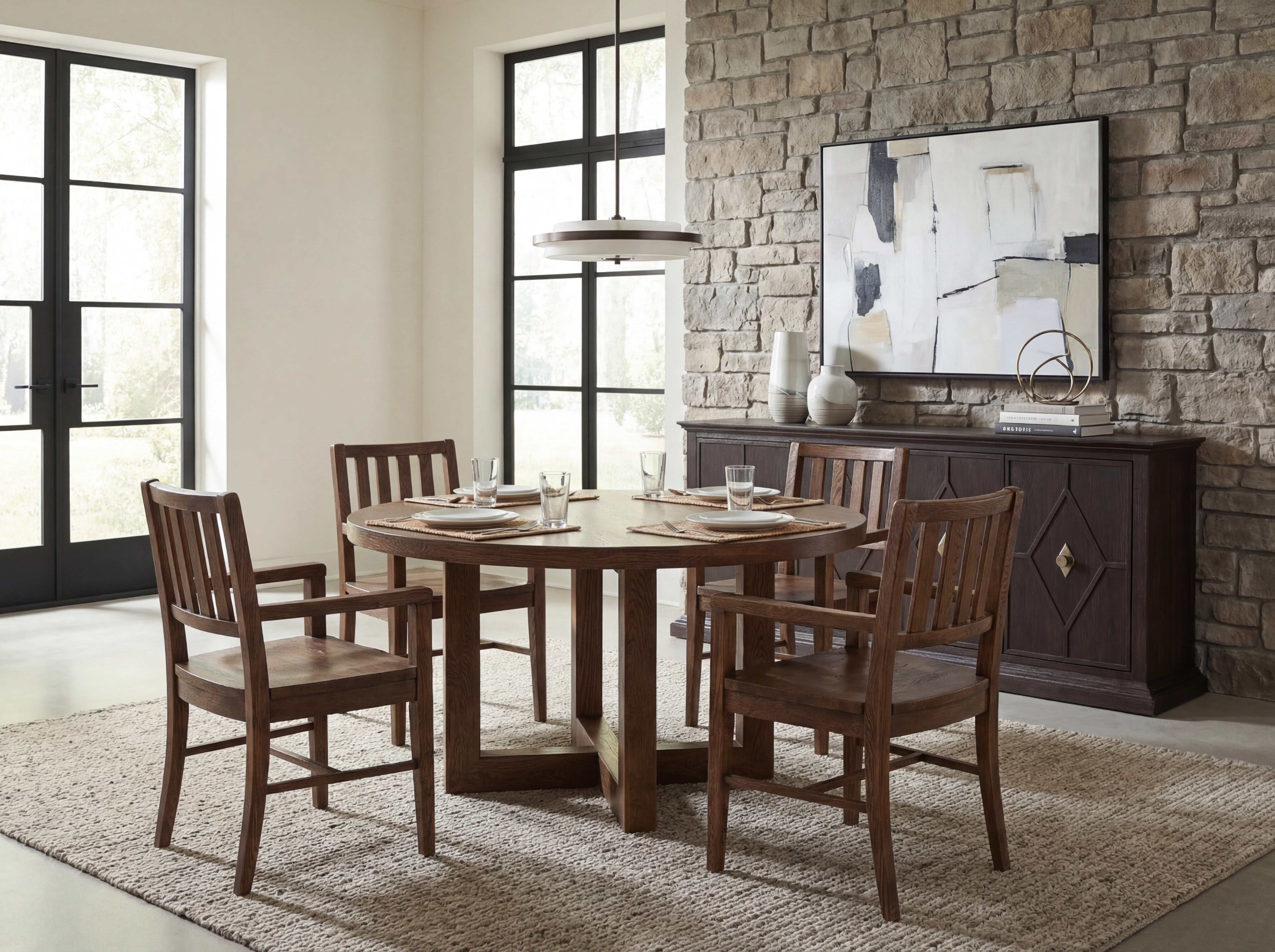 Hooker Furniture Driftwood Splatback Arm Chair