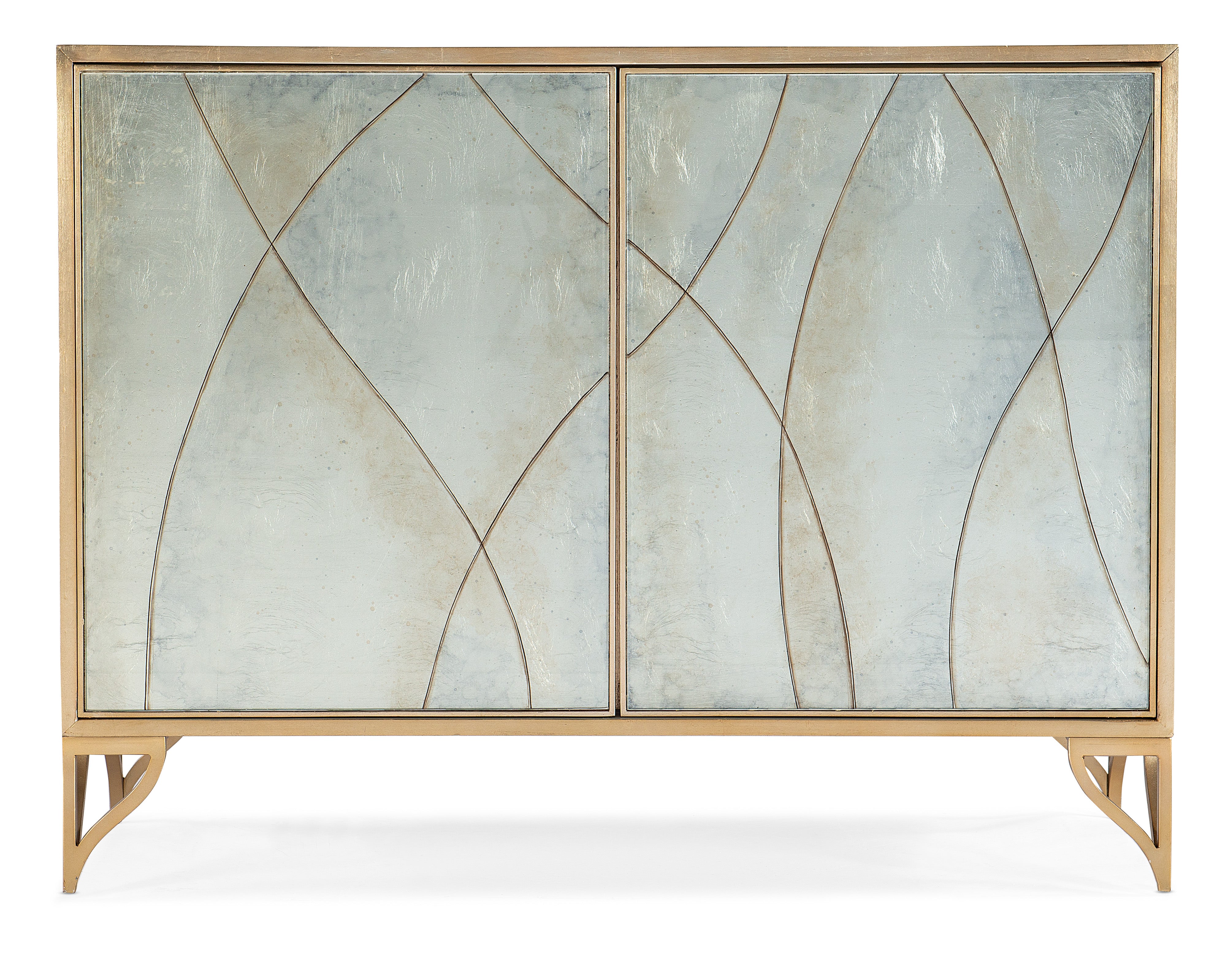 Hooker Furniture Melange Joannie Two Door Chest in Silver