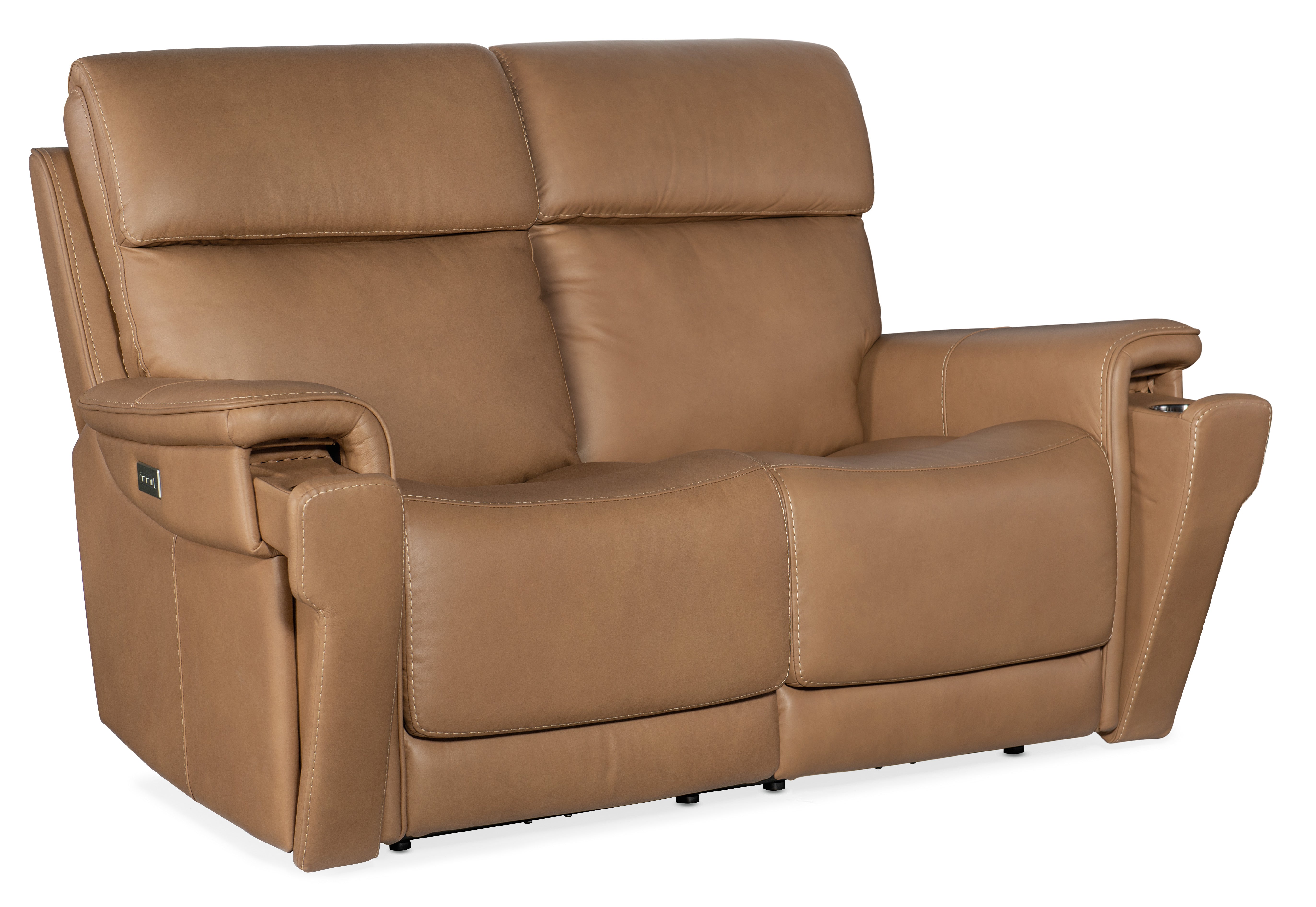 Hooker Furniture Lyra Zero Gravity Power Loveseat with Power Headrest and Lumbar in Light Brown