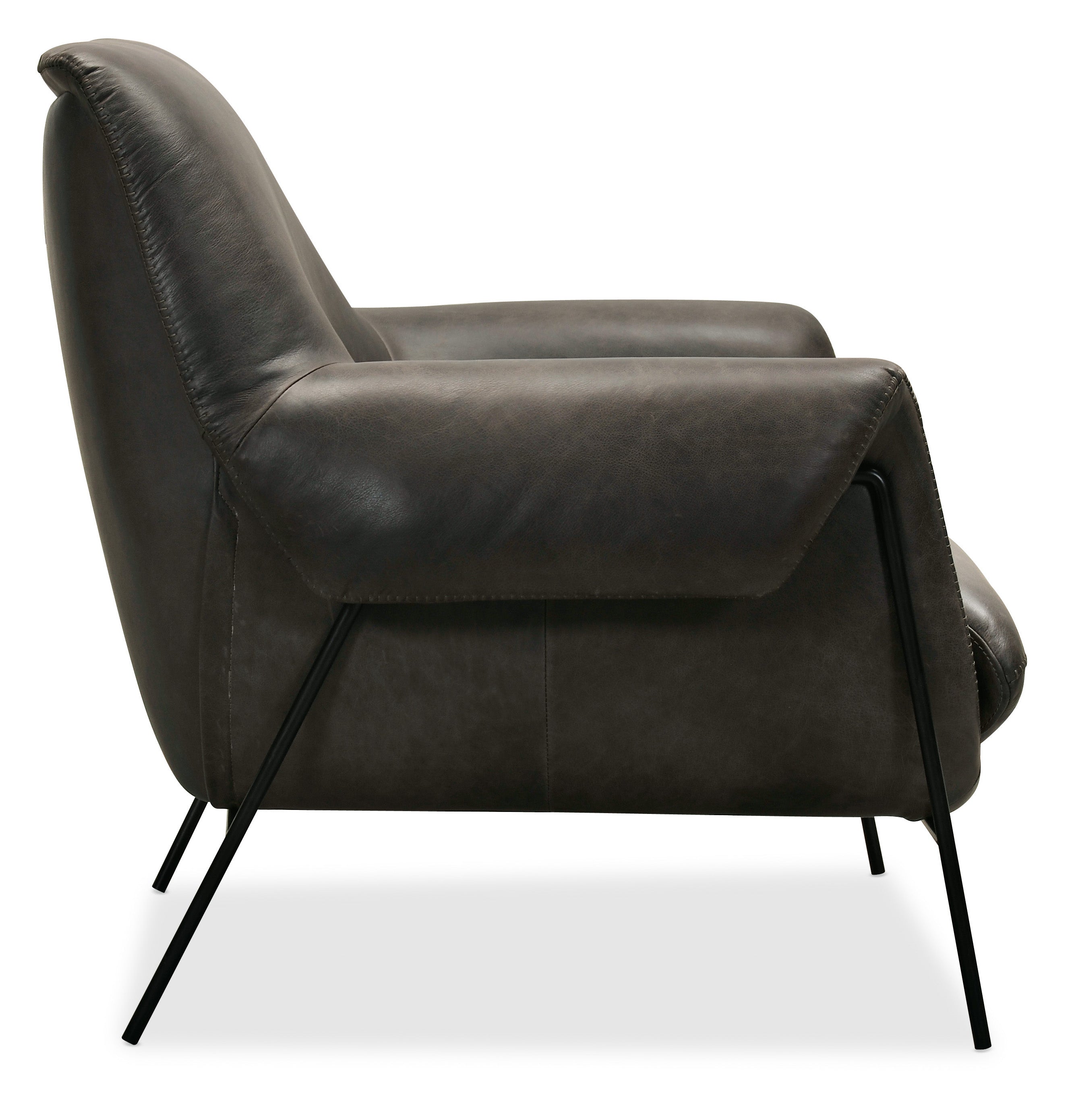 Hooker Furniture Ambroise Metal Frame Club Chair in Grey