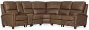 Hooker Furniture Julian Six-Piece Reclining Sectional in Brown