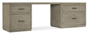Hooker Furniture Linville Falls 96" Desk with Small File and Lateral File