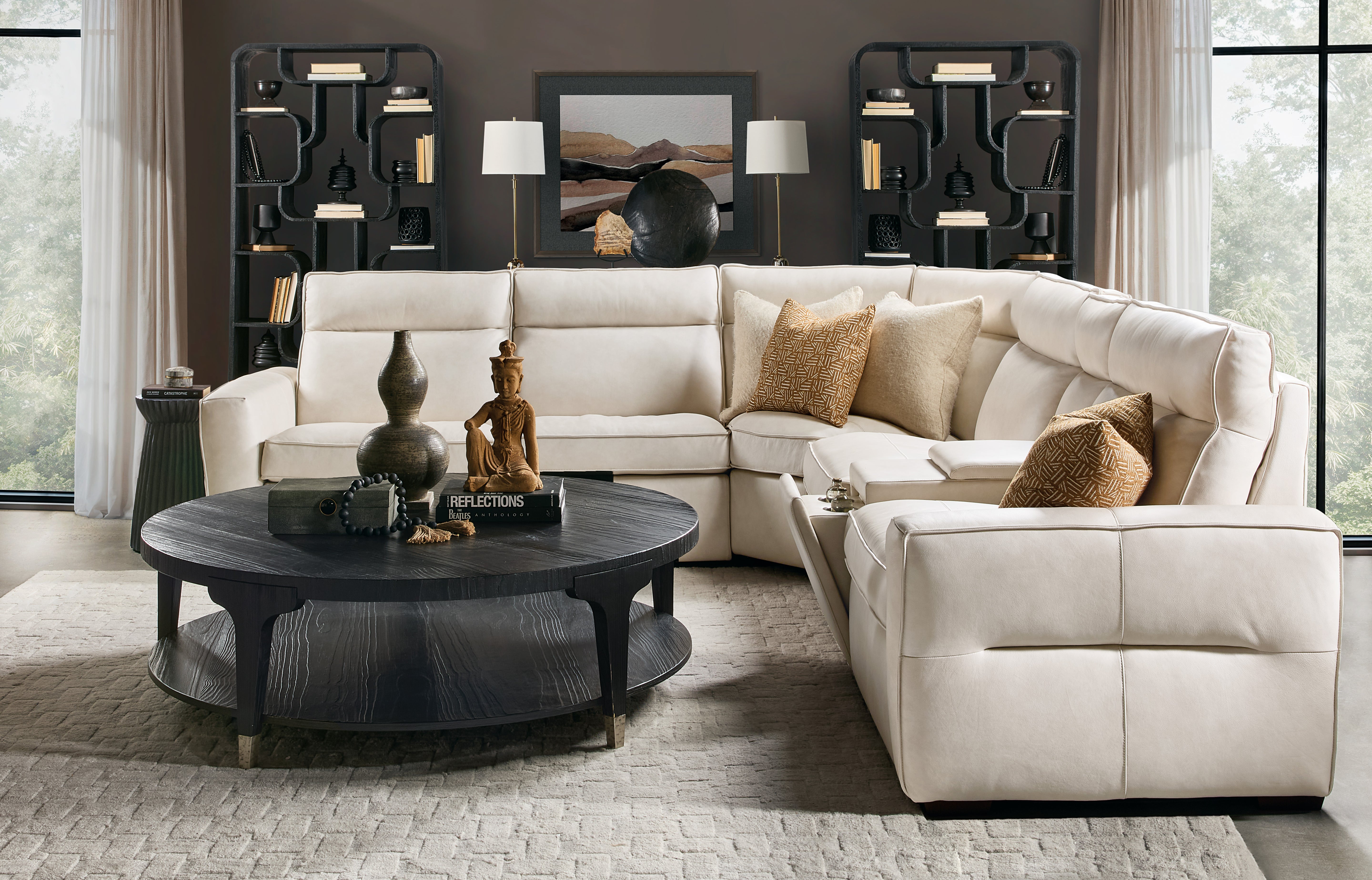 Hooker Furniture Vann Six-Piece Power Sectional in White