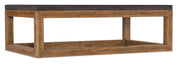 Hooker Furniture Big Sky Cocktail Table in Medium Brown