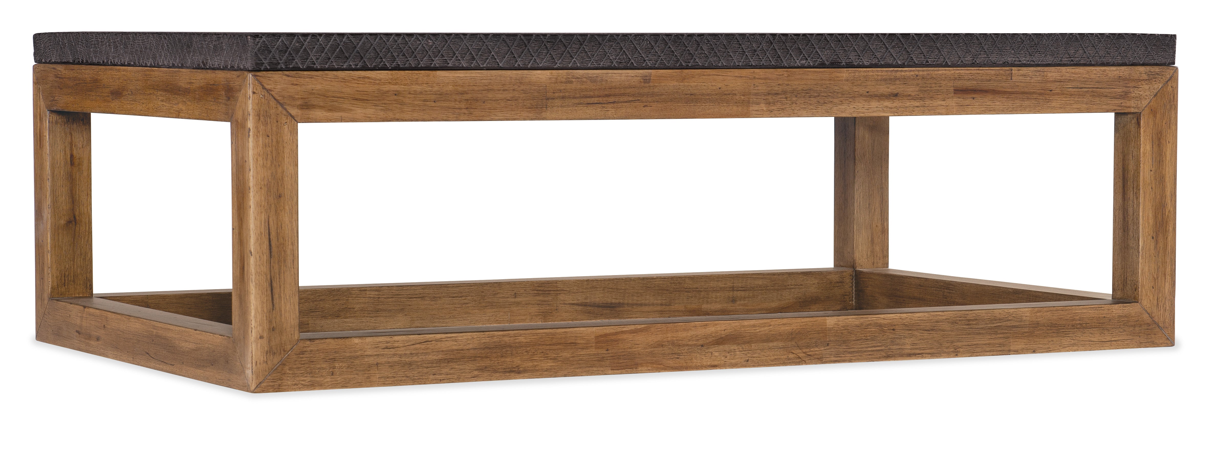 Hooker Furniture Big Sky Cocktail Table in Medium Brown