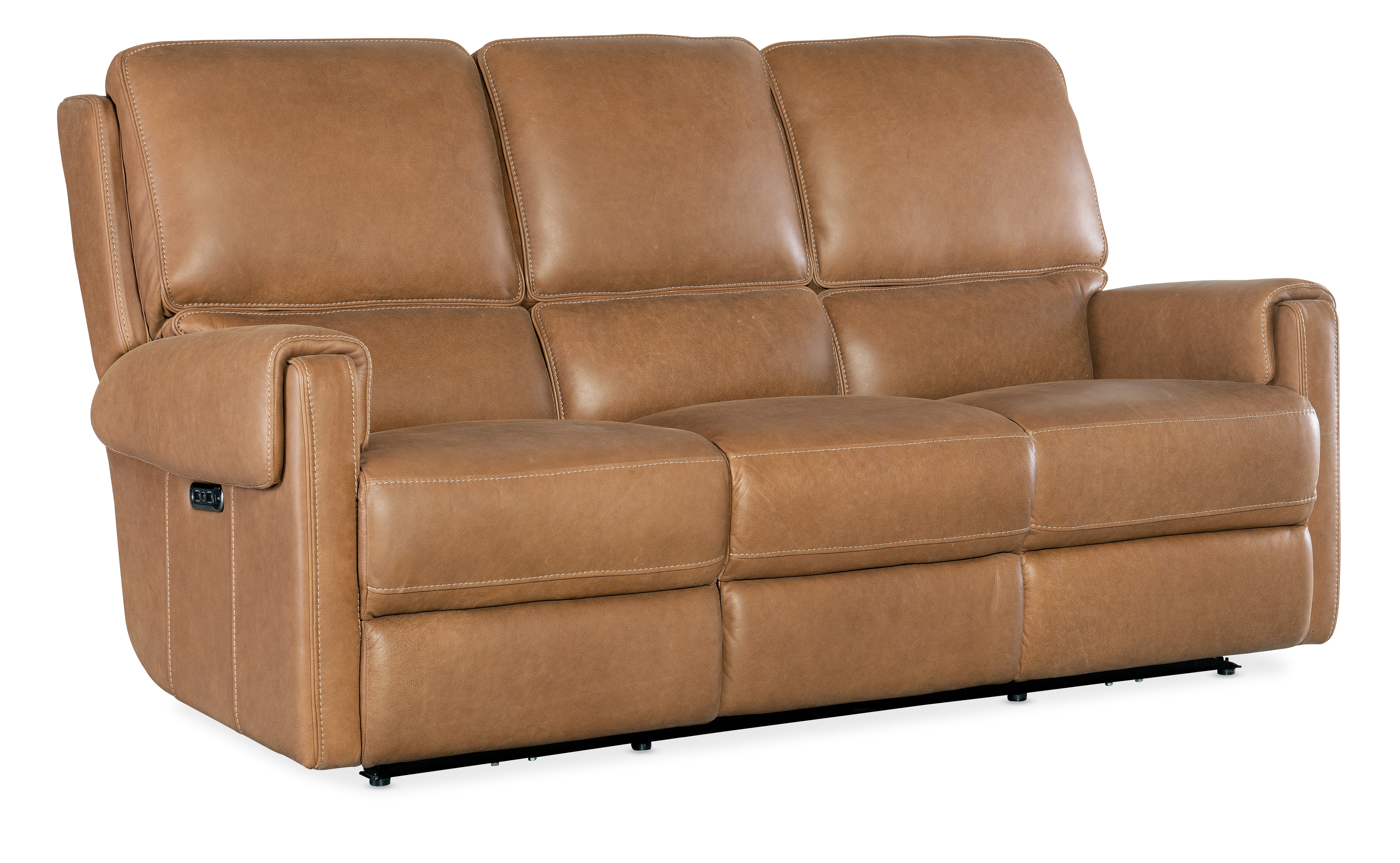 Hooker Furniture Somers Sofa with Power Recline & Power Headrest in Light Brown