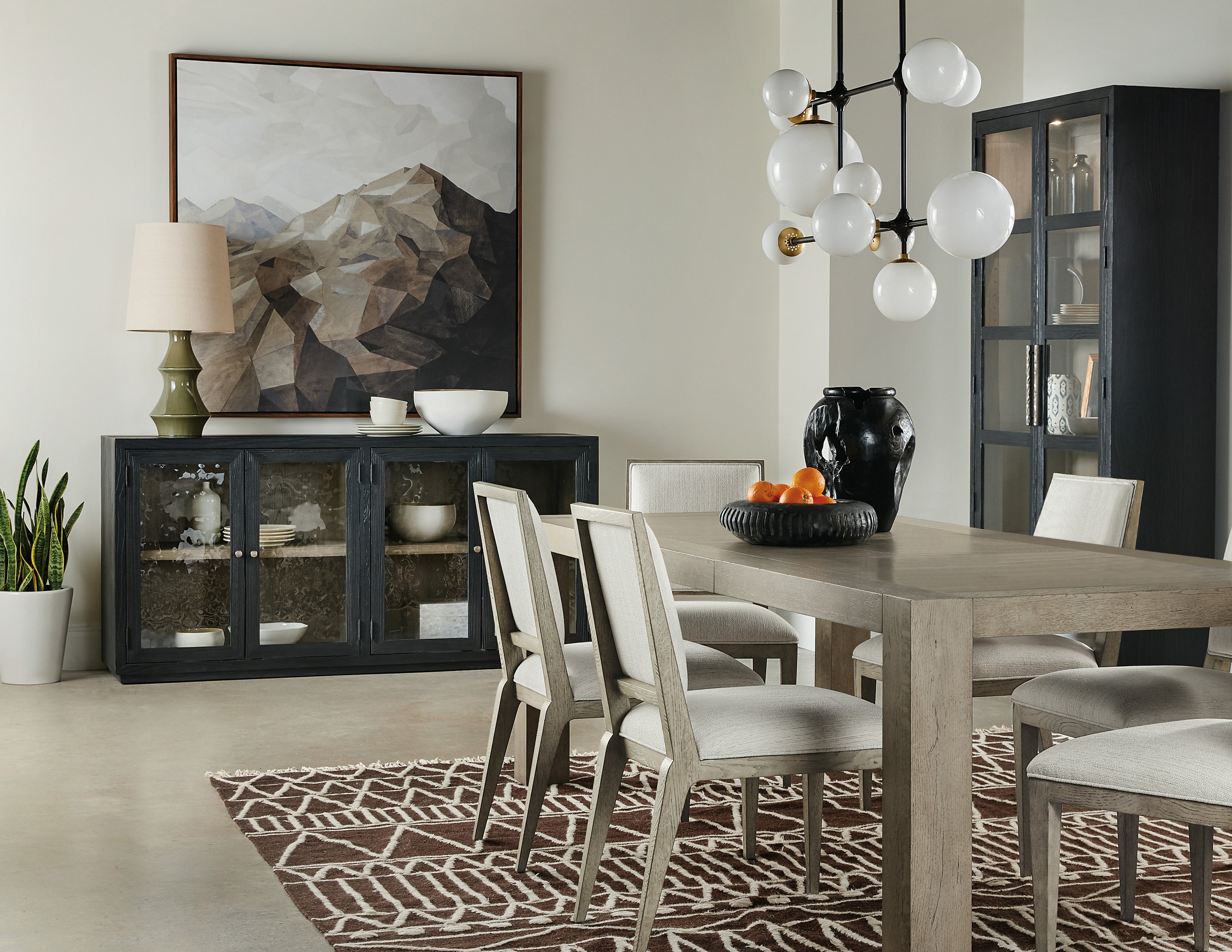 Hooker Furniture Linville Falls North Fork Rectangle Dining Table with 1-24 in Leaf