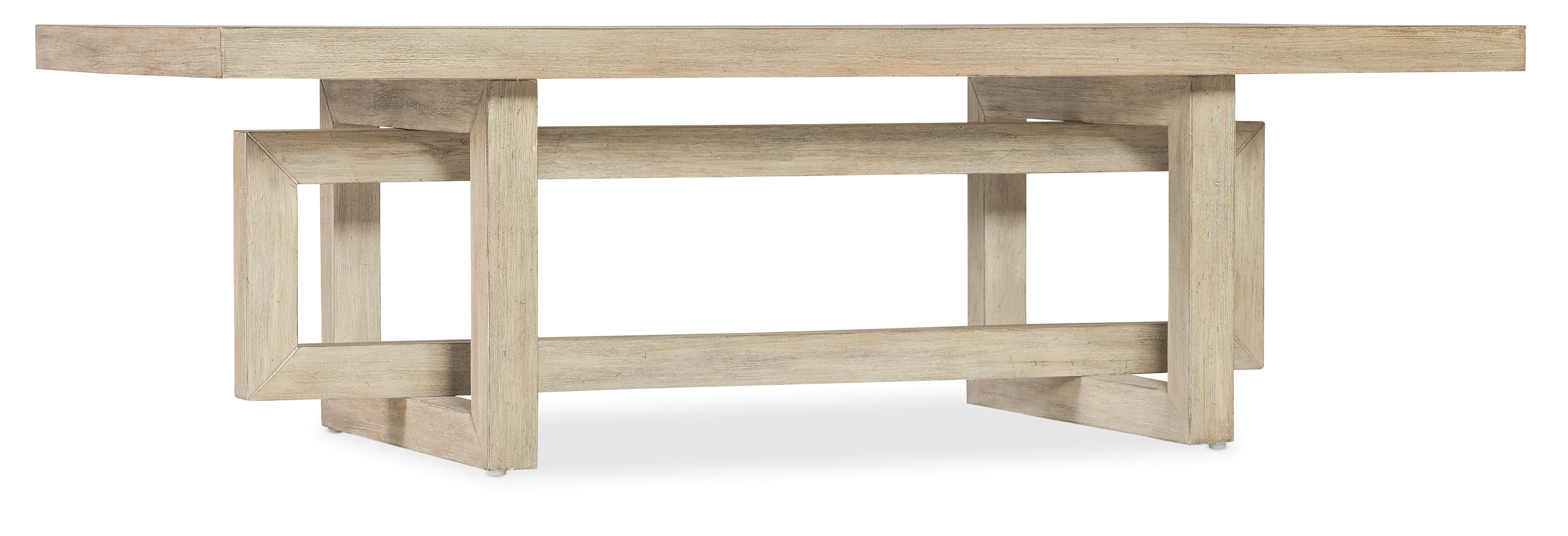 Hooker Furniture Commerce and Market Modern Rectangle Cocktail Table in Light Wood