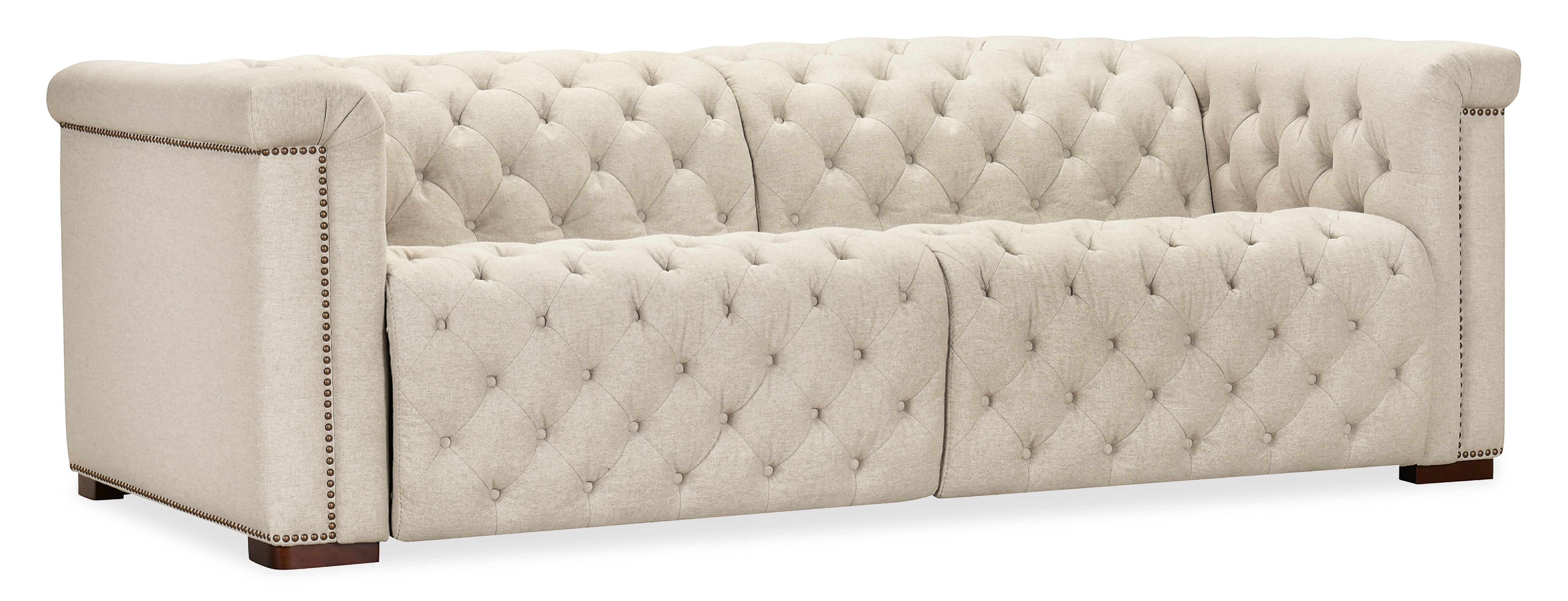 Hooker Furniture Savion Deux Sofa with Power Recliners and Power Headrests in Beige