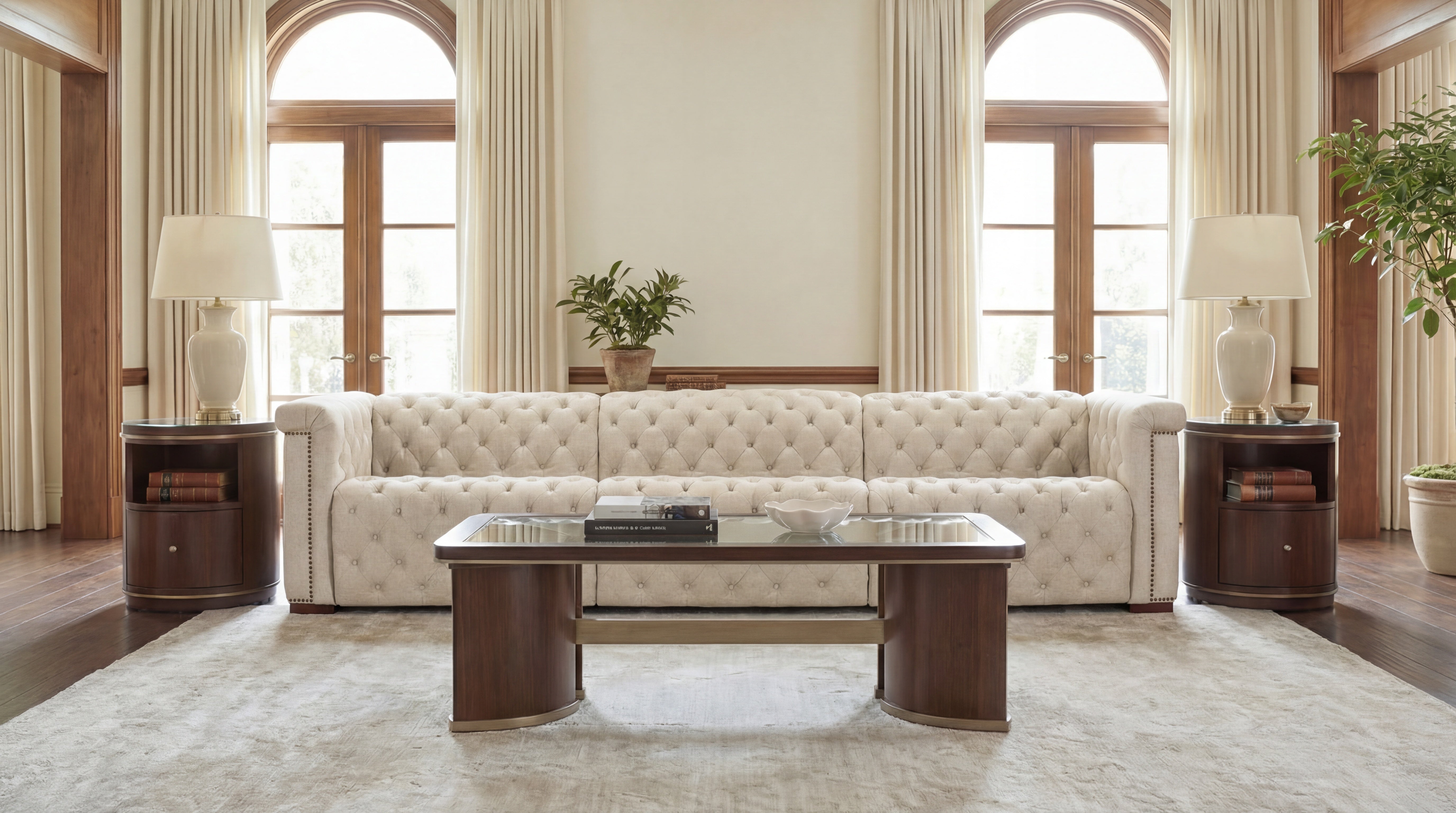 Hooker Furniture Savion Deux 3 Seat Sofa with Two Power Recliners and Three Power Headrests in Beige