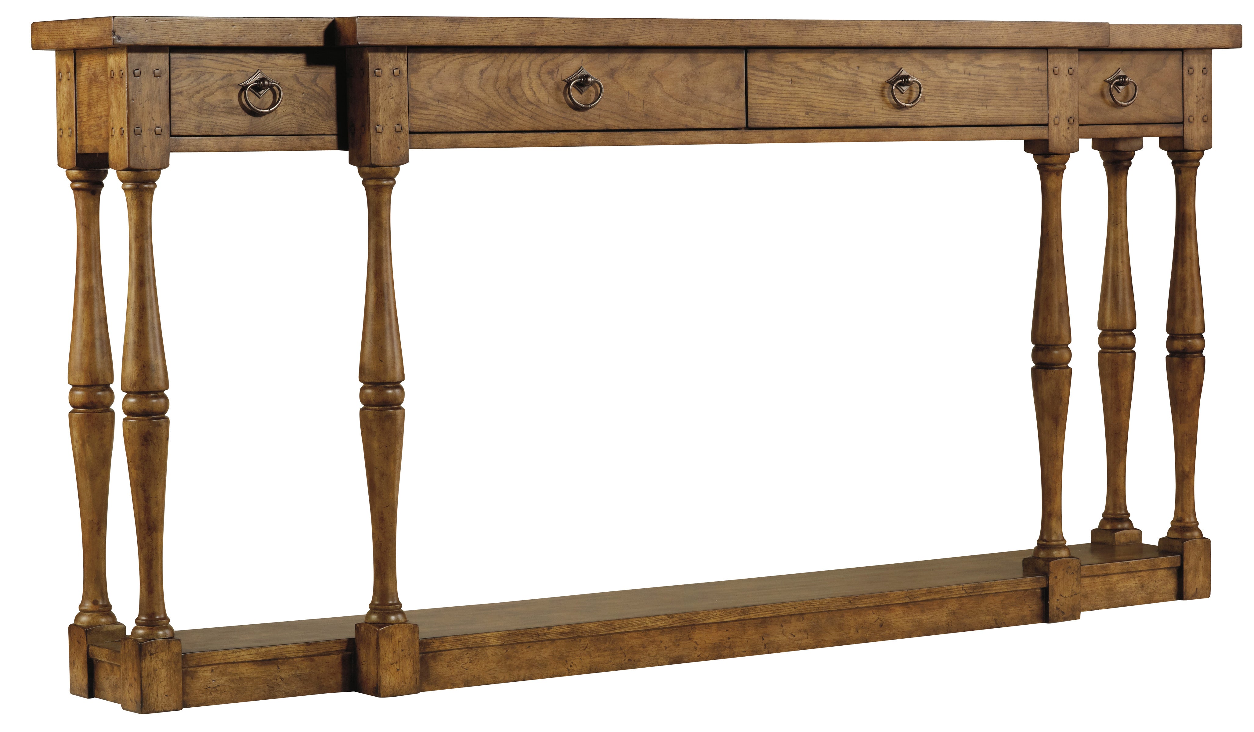 Hooker Furniture Sanctuary Four-Drawer Thin Console - Drift in Medium Wood