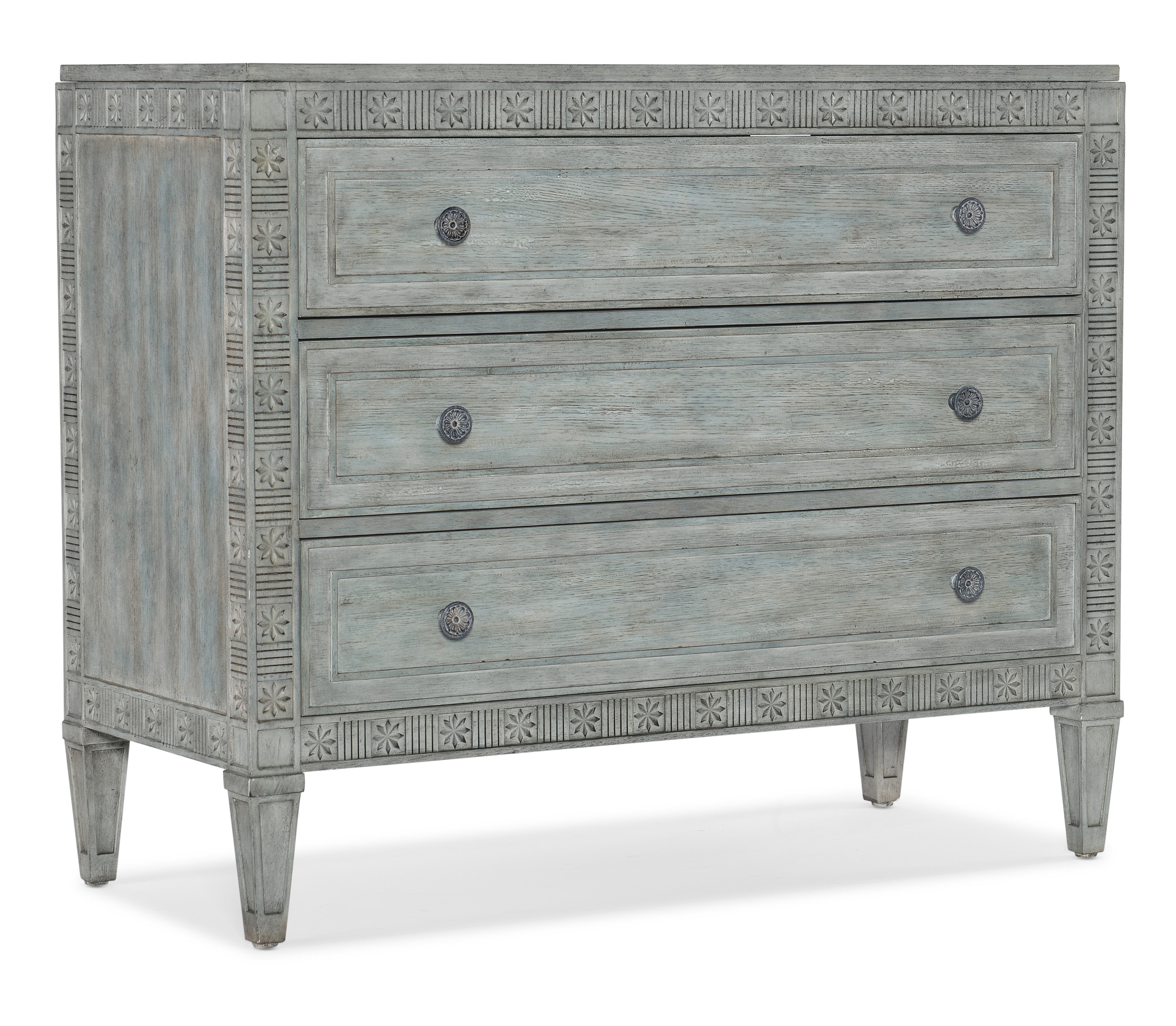 Hooker Furniture Charleston Three-Drawer Chest in Light Blue