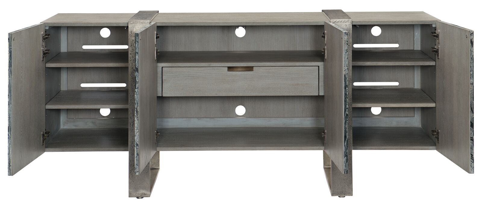Bernhardt Furniture Linea Entertainment Credenza in Black Forest Marble