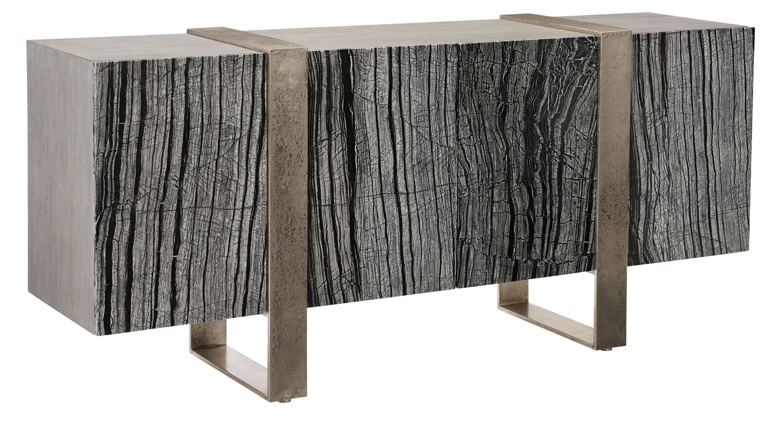 Bernhardt Furniture Linea Entertainment Credenza in Black Forest Marble