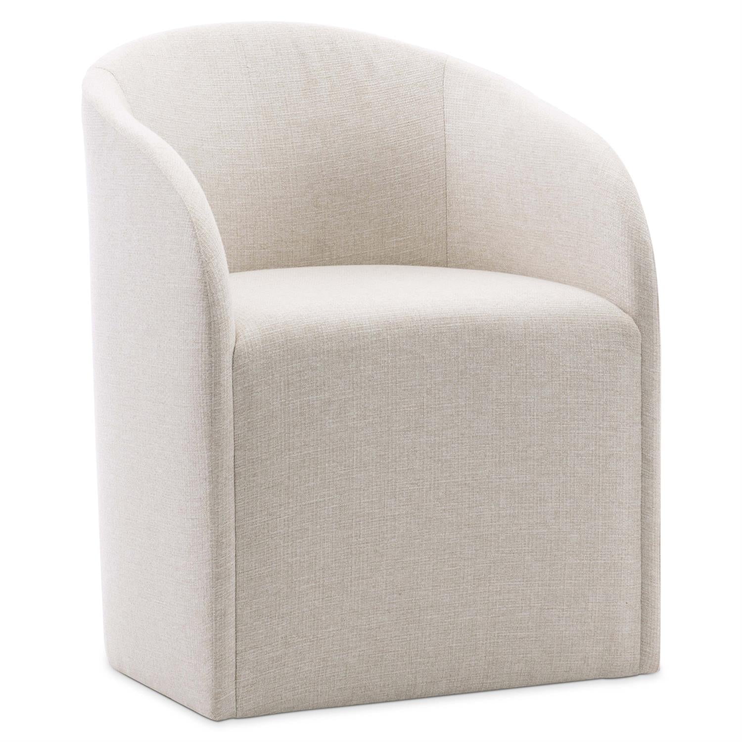 Bernhardt Furniture Logan Sqaure Finch Arm Chair in Ivory