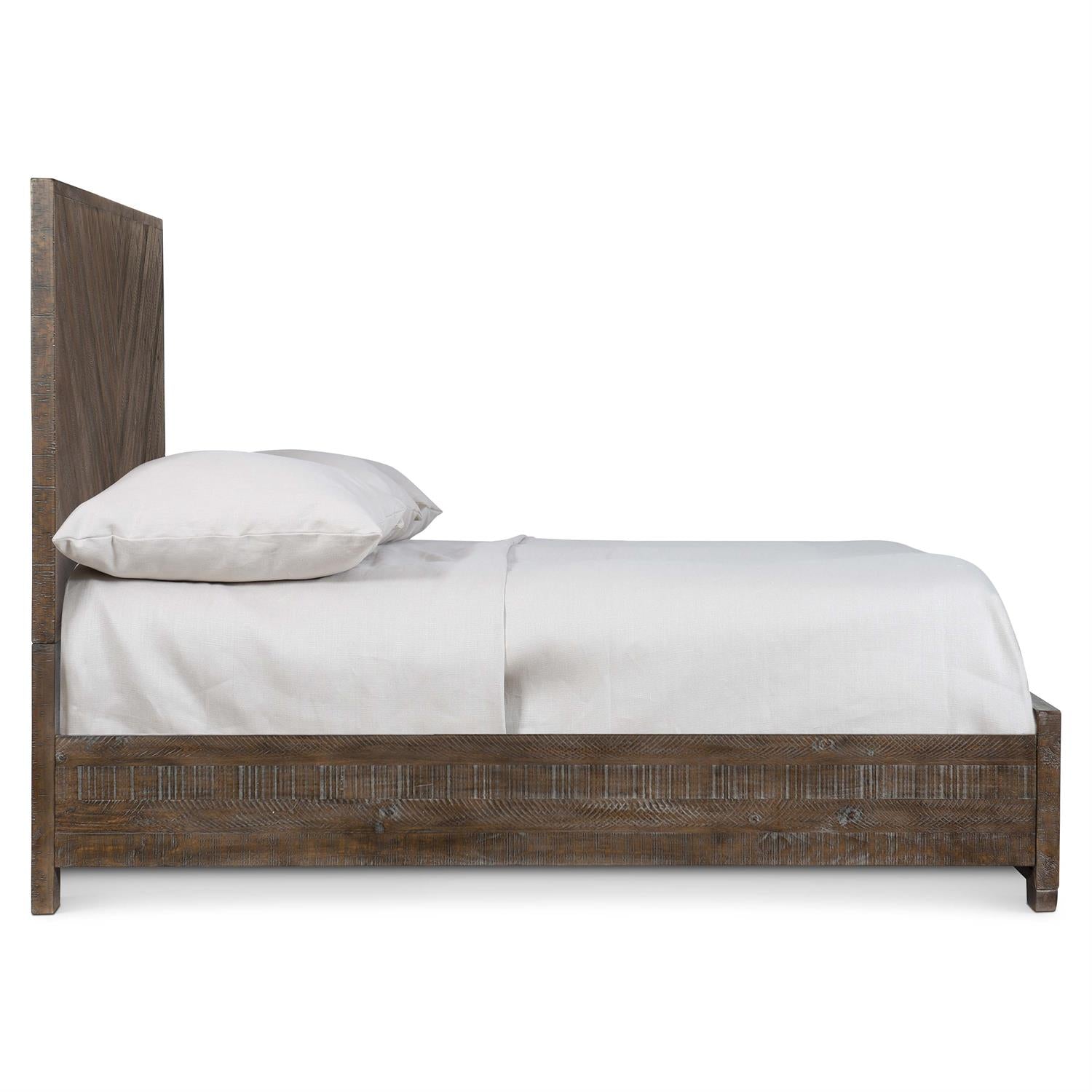 Bernhardt Furniture Logan Sqaure Fuller Panel Bed  in Sable Brown