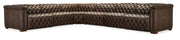 Hooker Furniture Savion Deux 6 Seat Sectional with Four Power Recliners and Seven Power Headrests in Brown