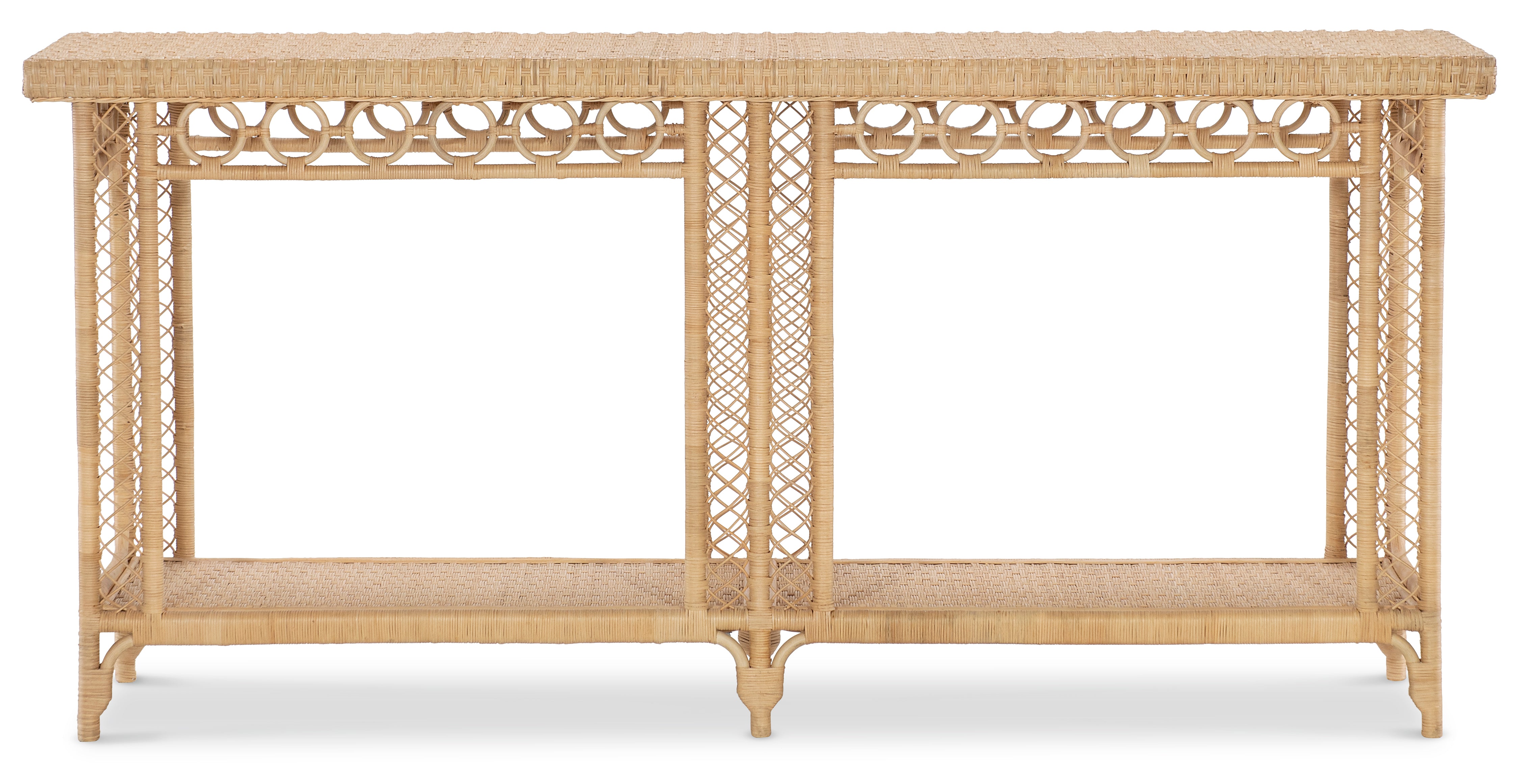 Hooker Furniture Commerce and Market Knot Kidding Console Table in Whites/Creams/Beiges