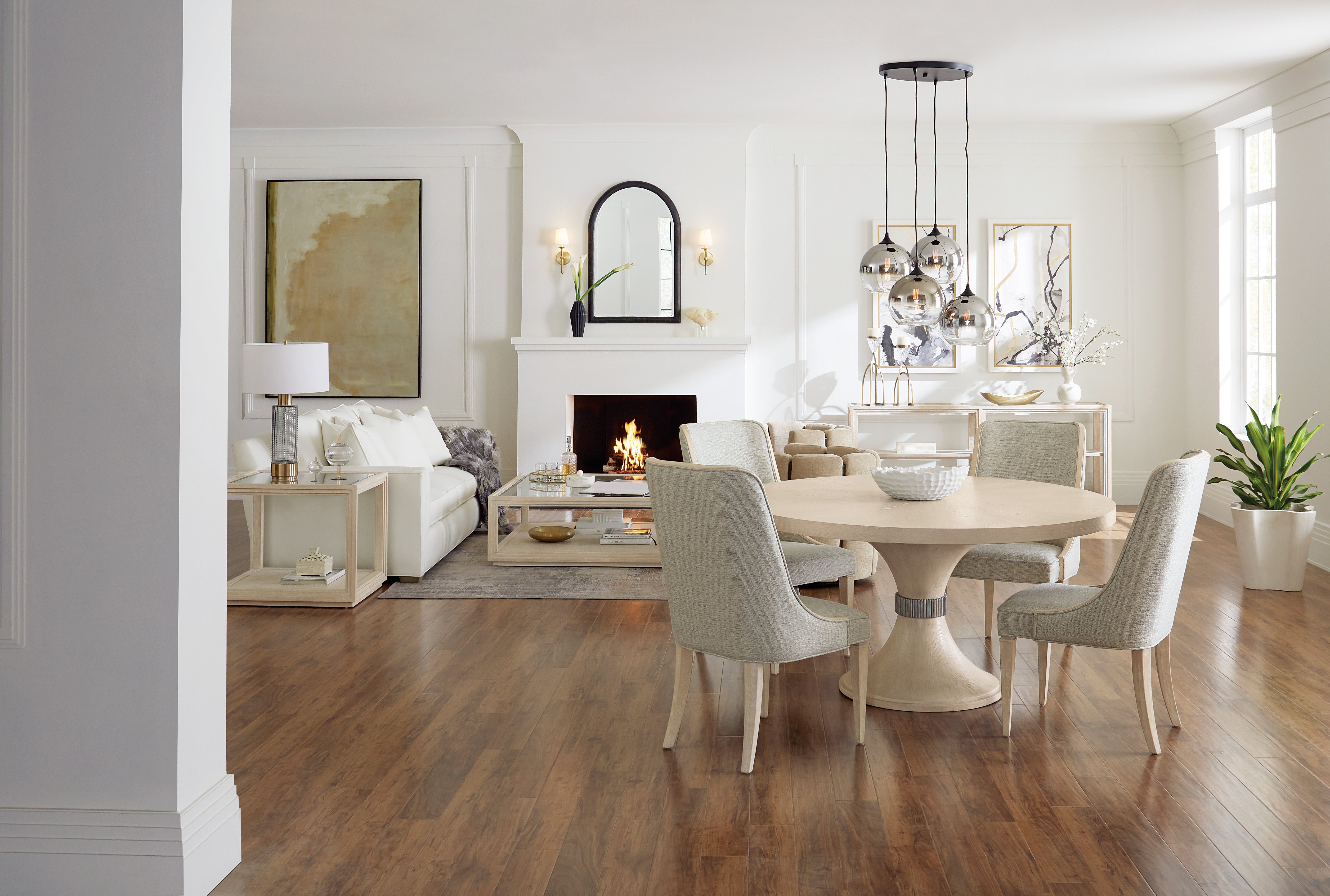 Hooker Furniture Nouveau Chic End Table in Light Wood