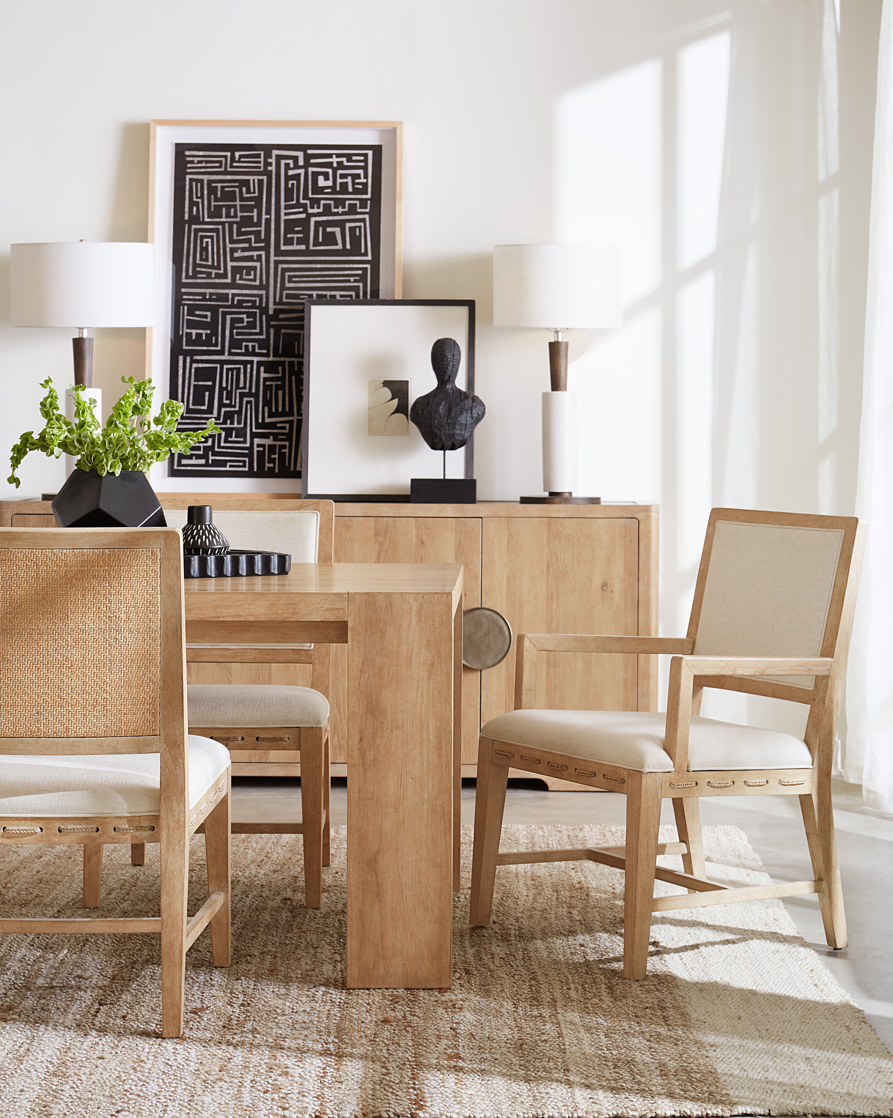 Hooker Furniture Retreat Cane Back Arm Chair